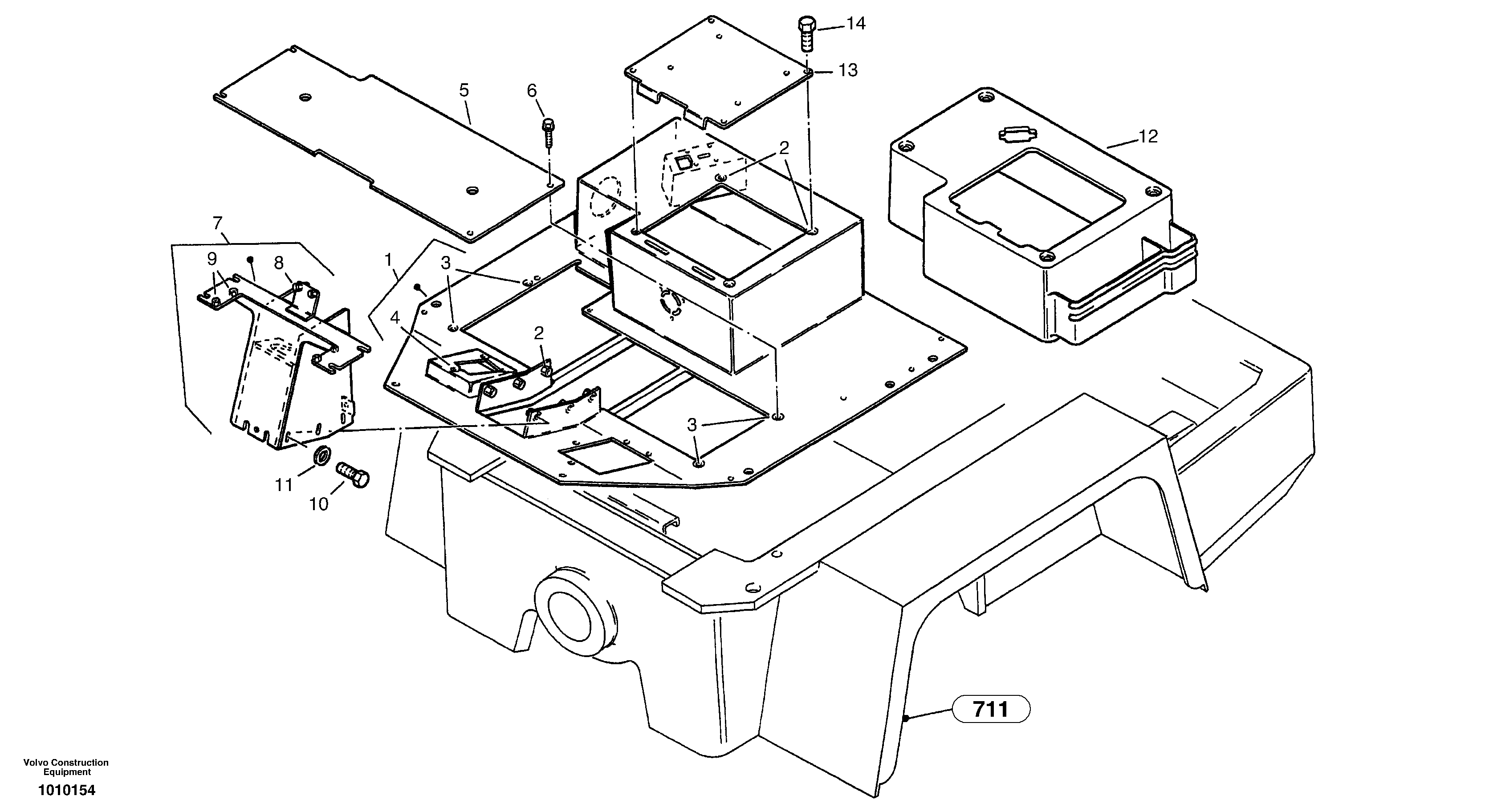 Floor panels and cover plates — volvo parts diagram
