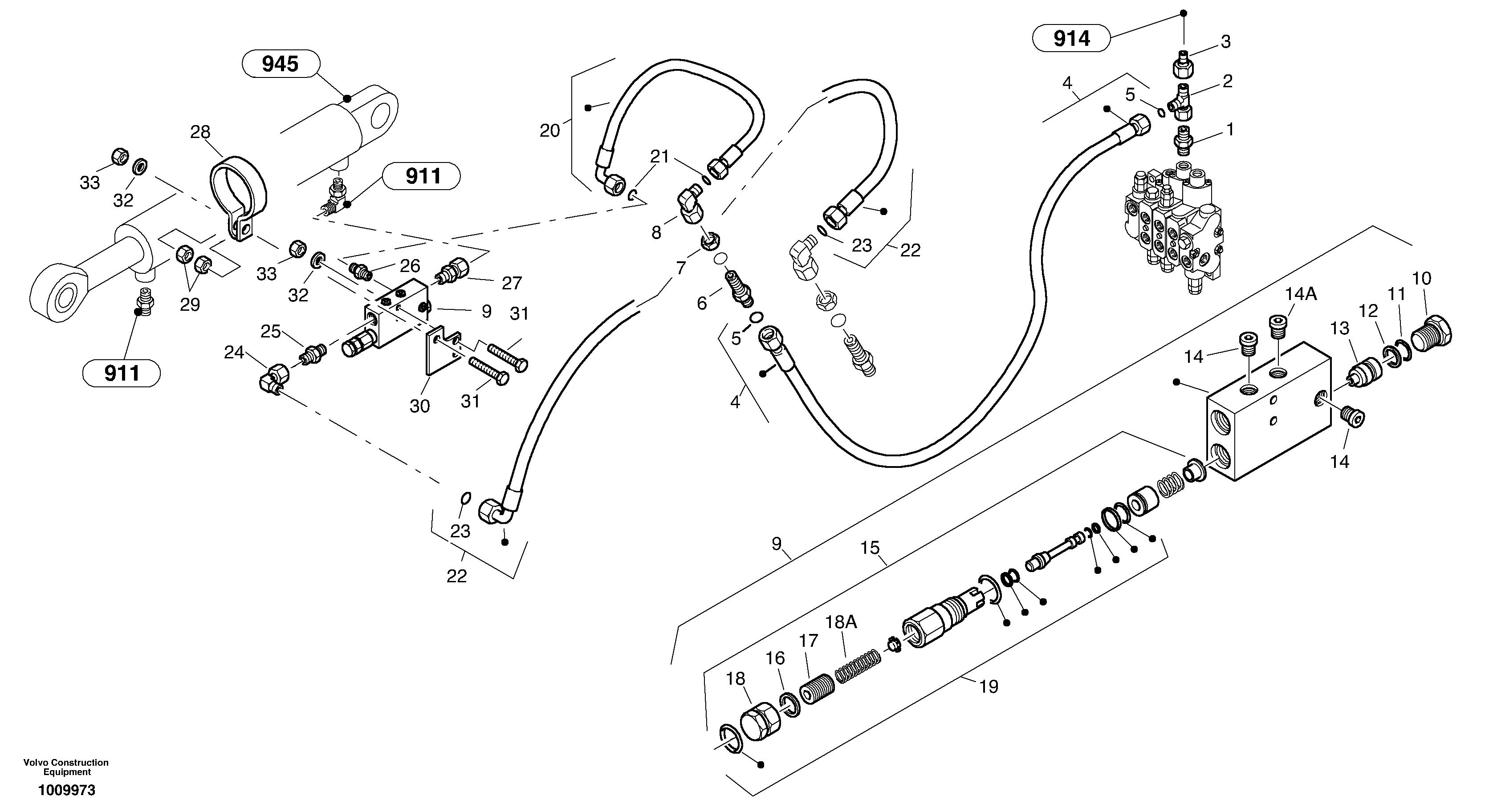 Line fracture safety - Tilt — volvo parts diagram