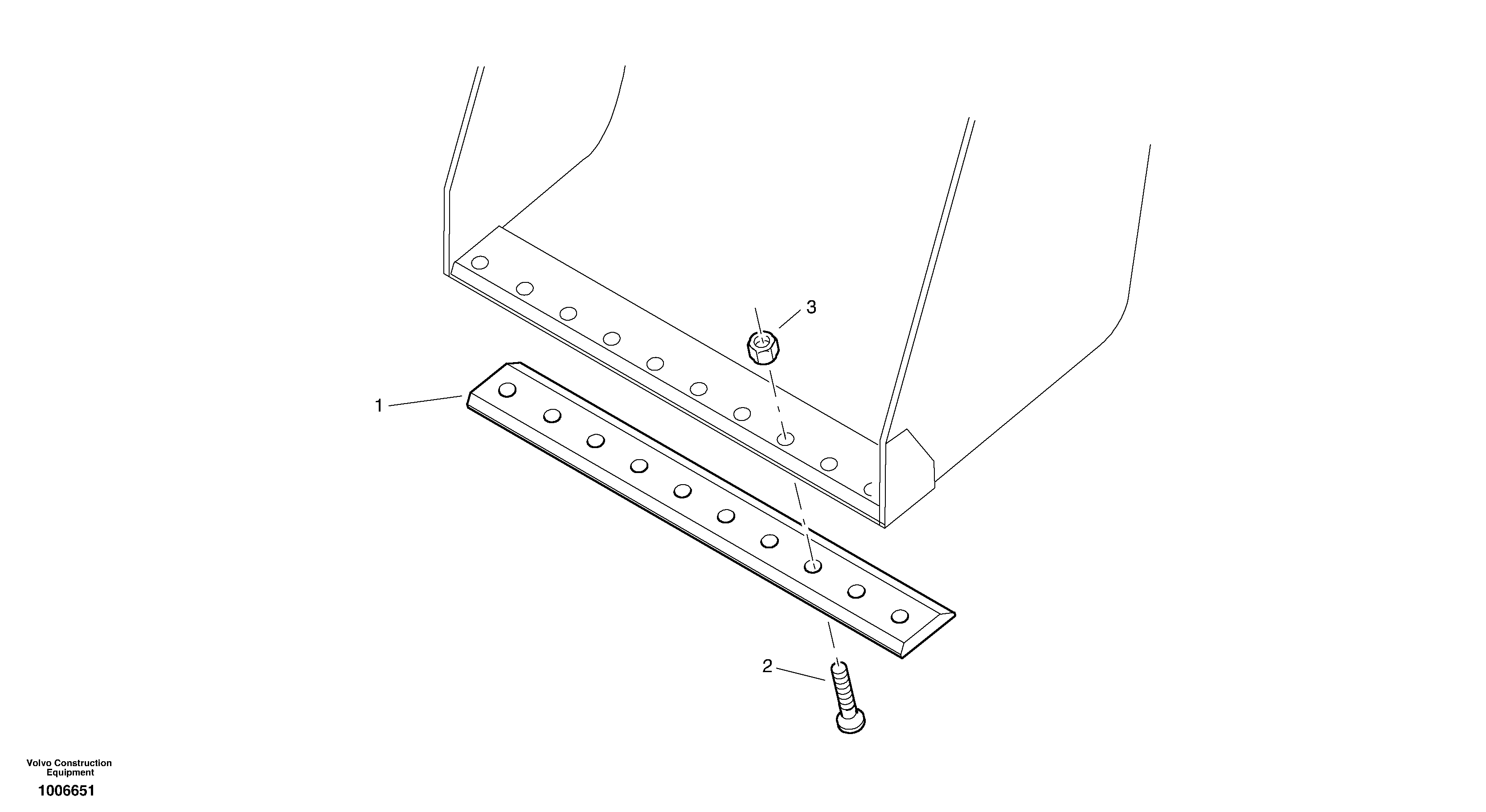 Bolt-on cutting edge — volvo parts diagram
