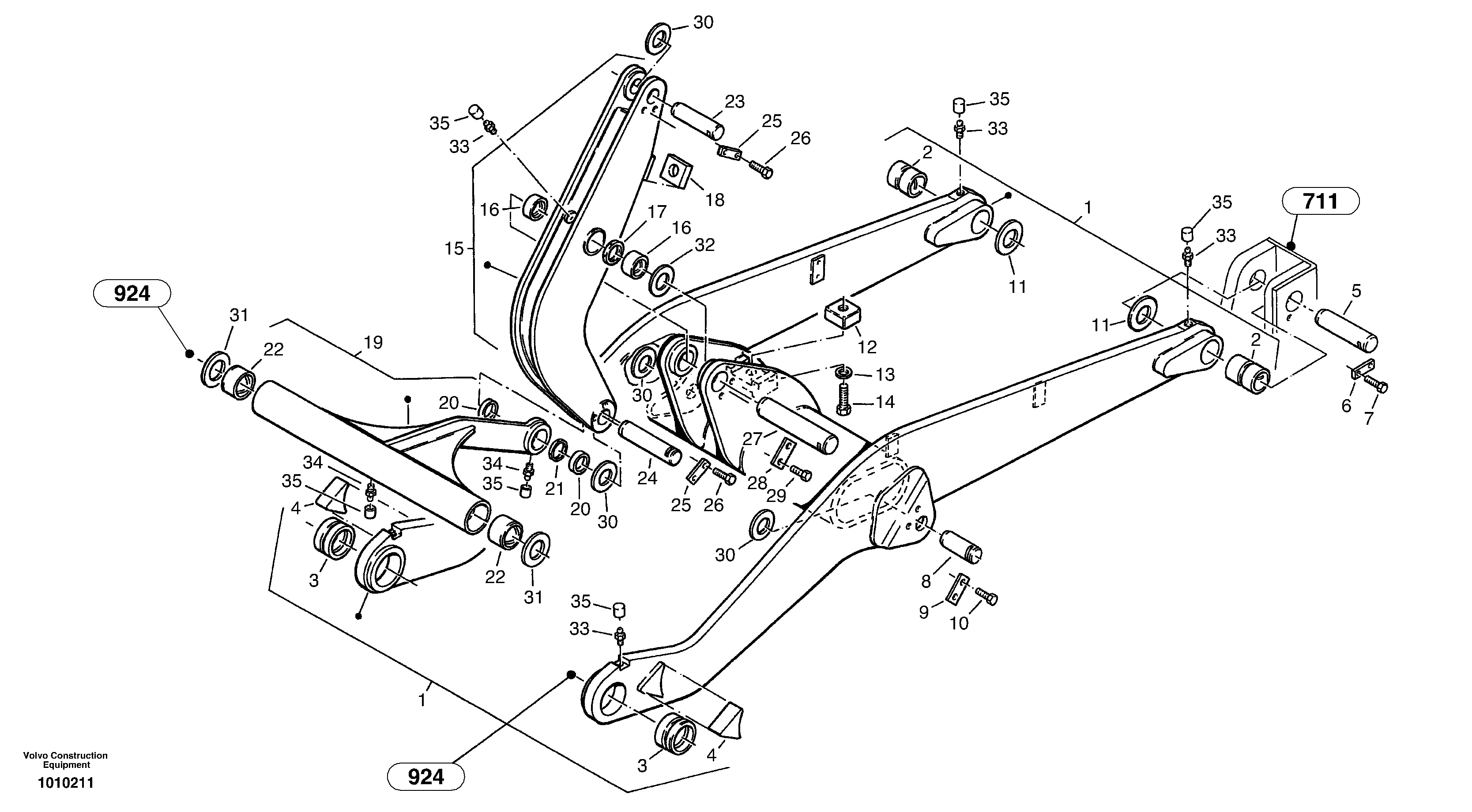 Lift frame — volvo parts diagram