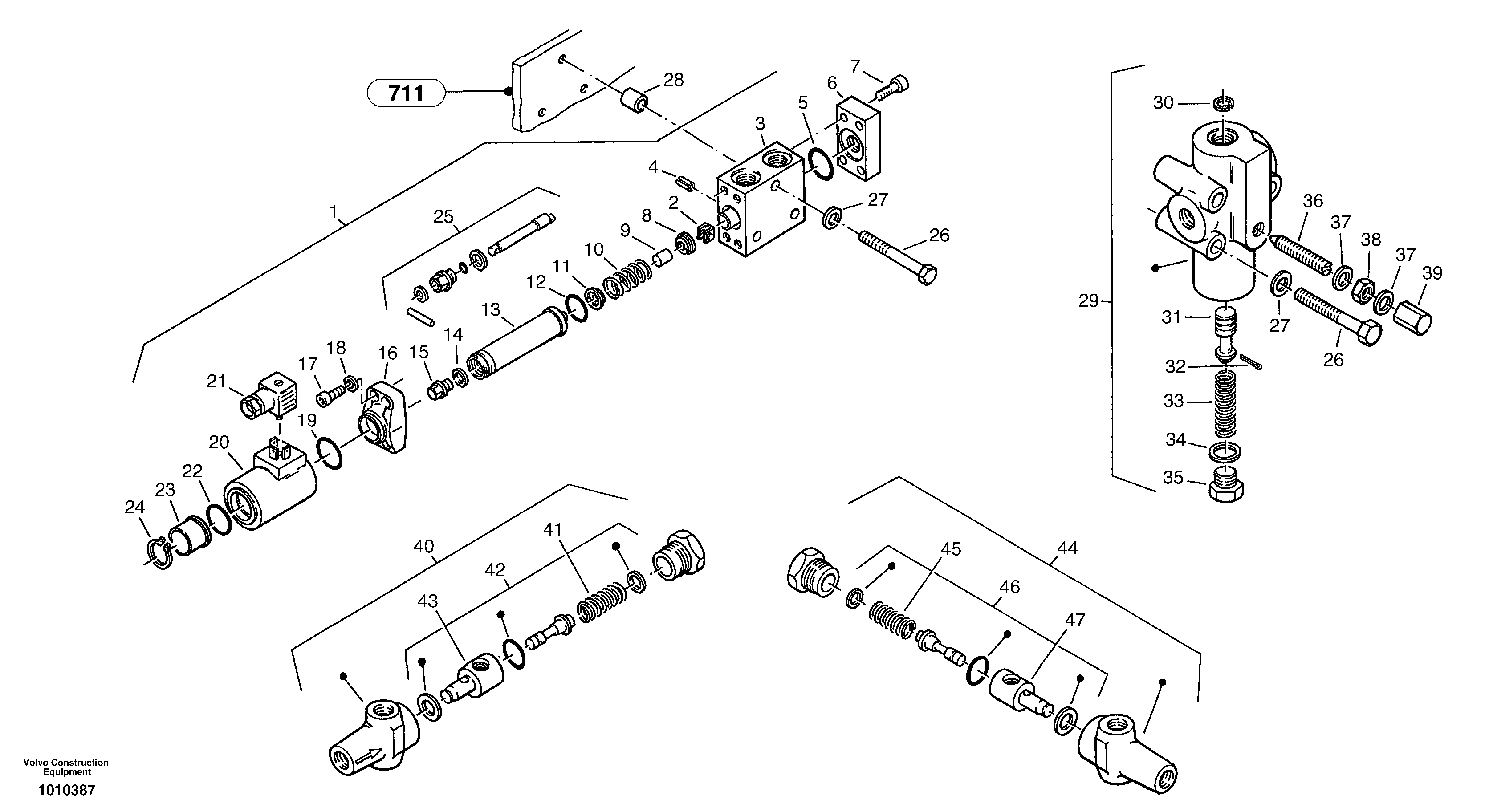 Valves - optional hydraulic - Hydraulic hammer — volvo parts diagram