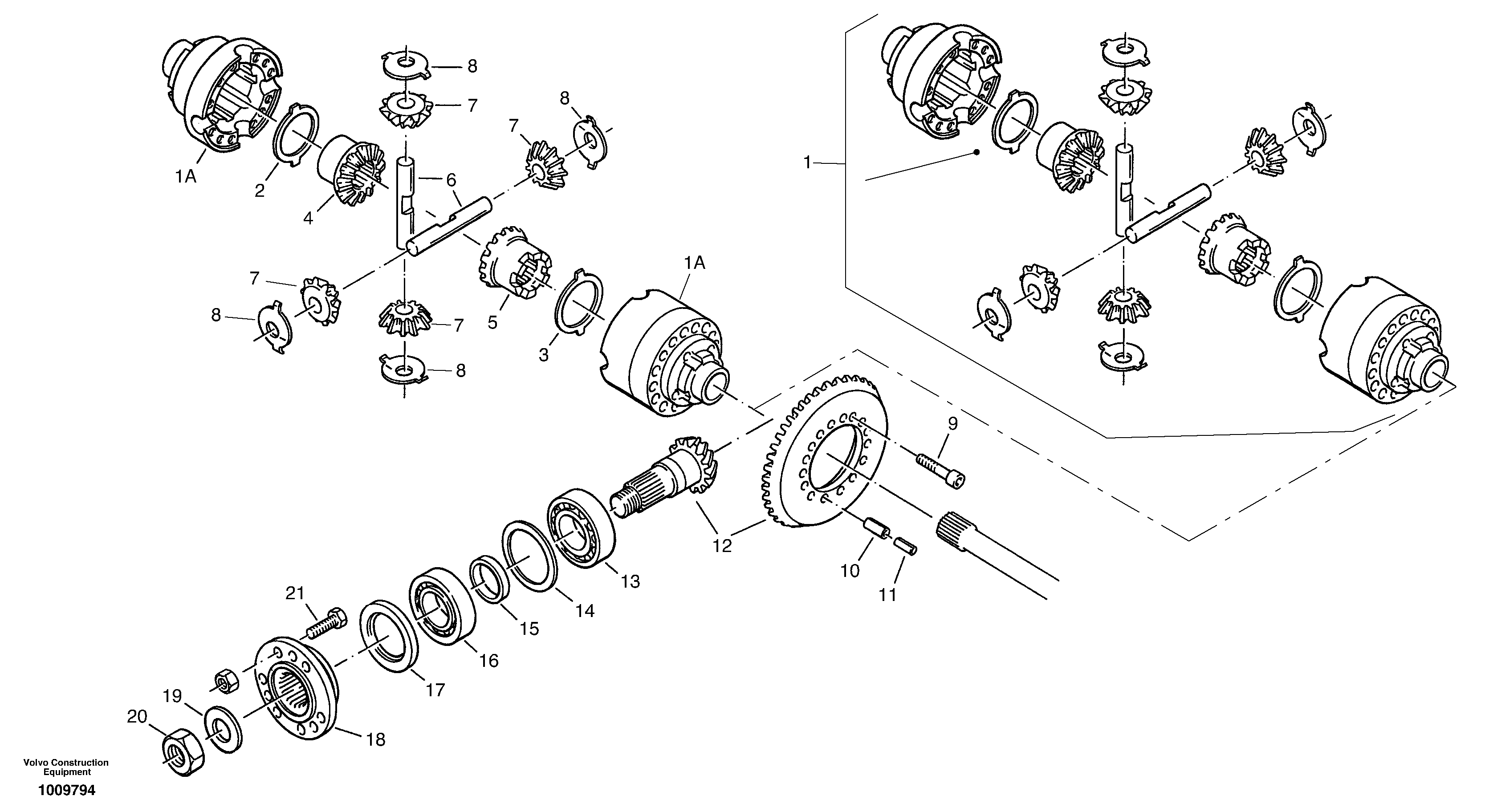 Differential - front axle — volvo parts diagram