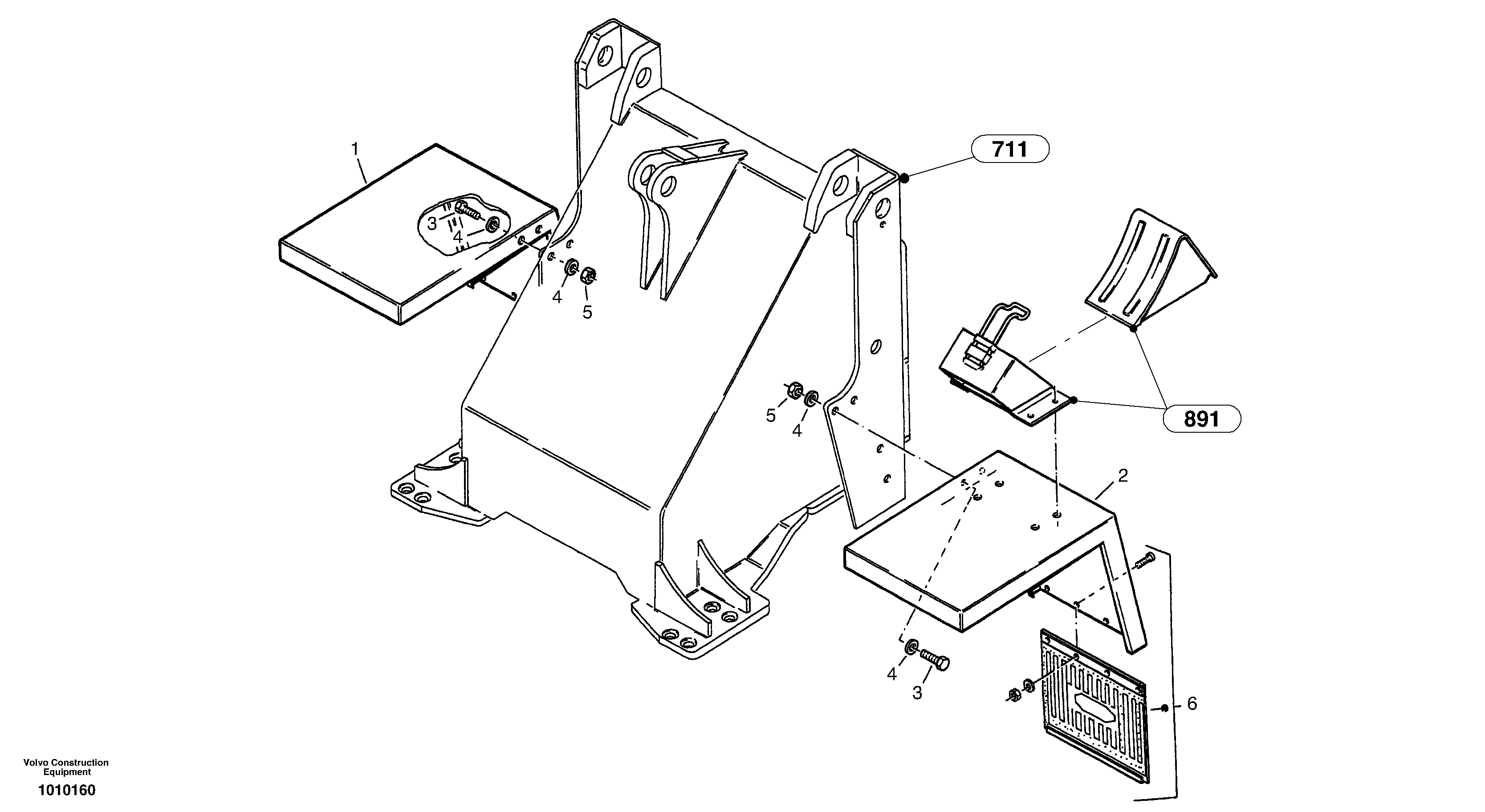 Front mudguard — volvo parts diagram
