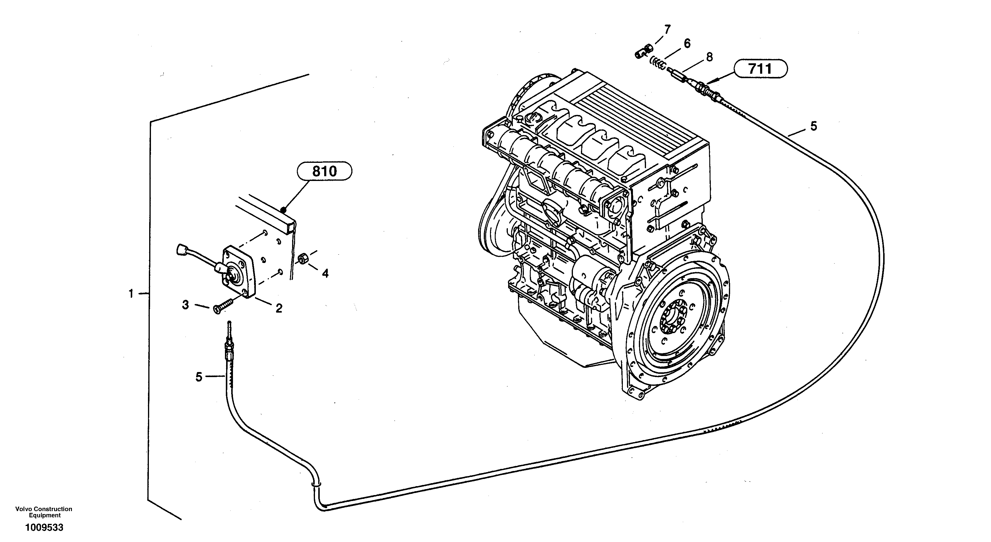 Hand throttle — volvo parts diagram