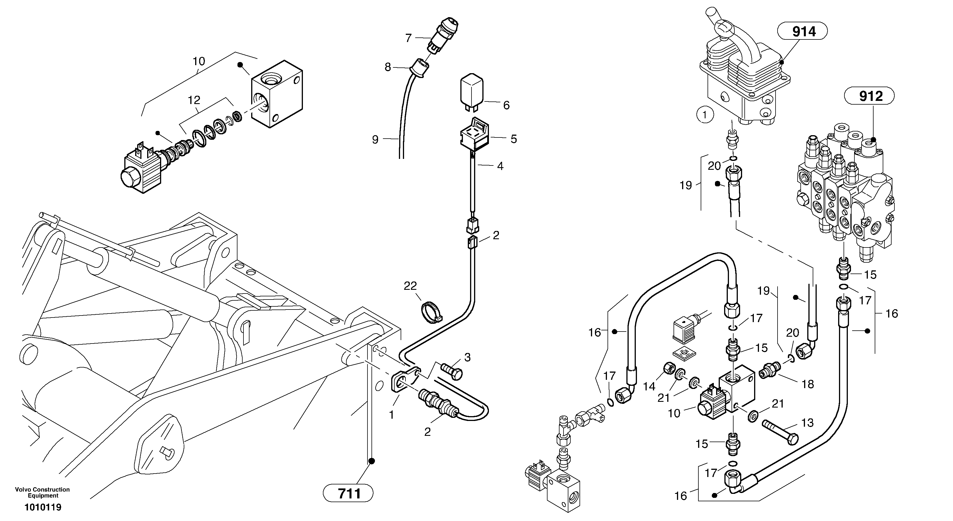 Lift end disconnection — volvo parts diagram