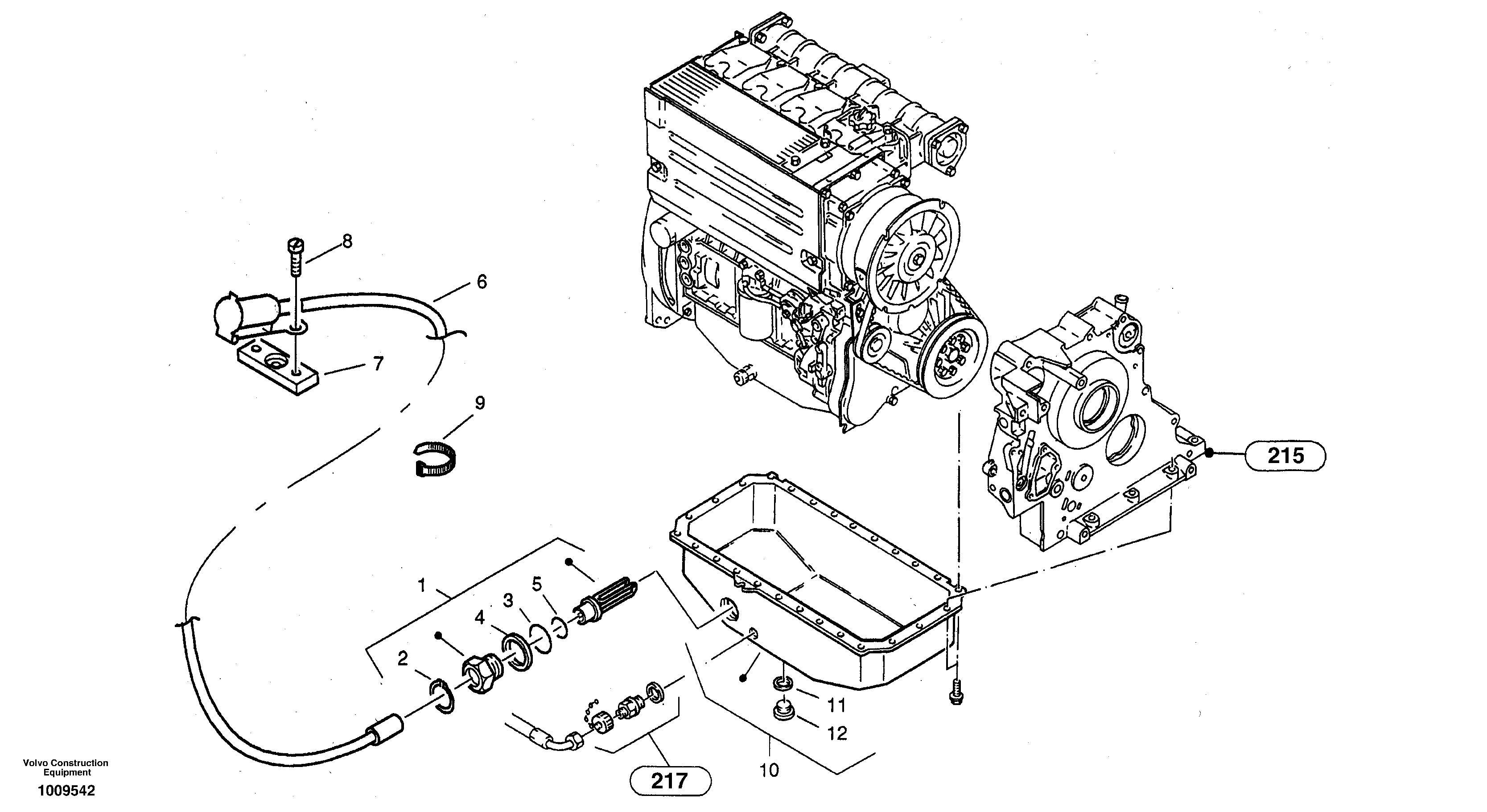 Motor oil preheating — volvo parts diagram