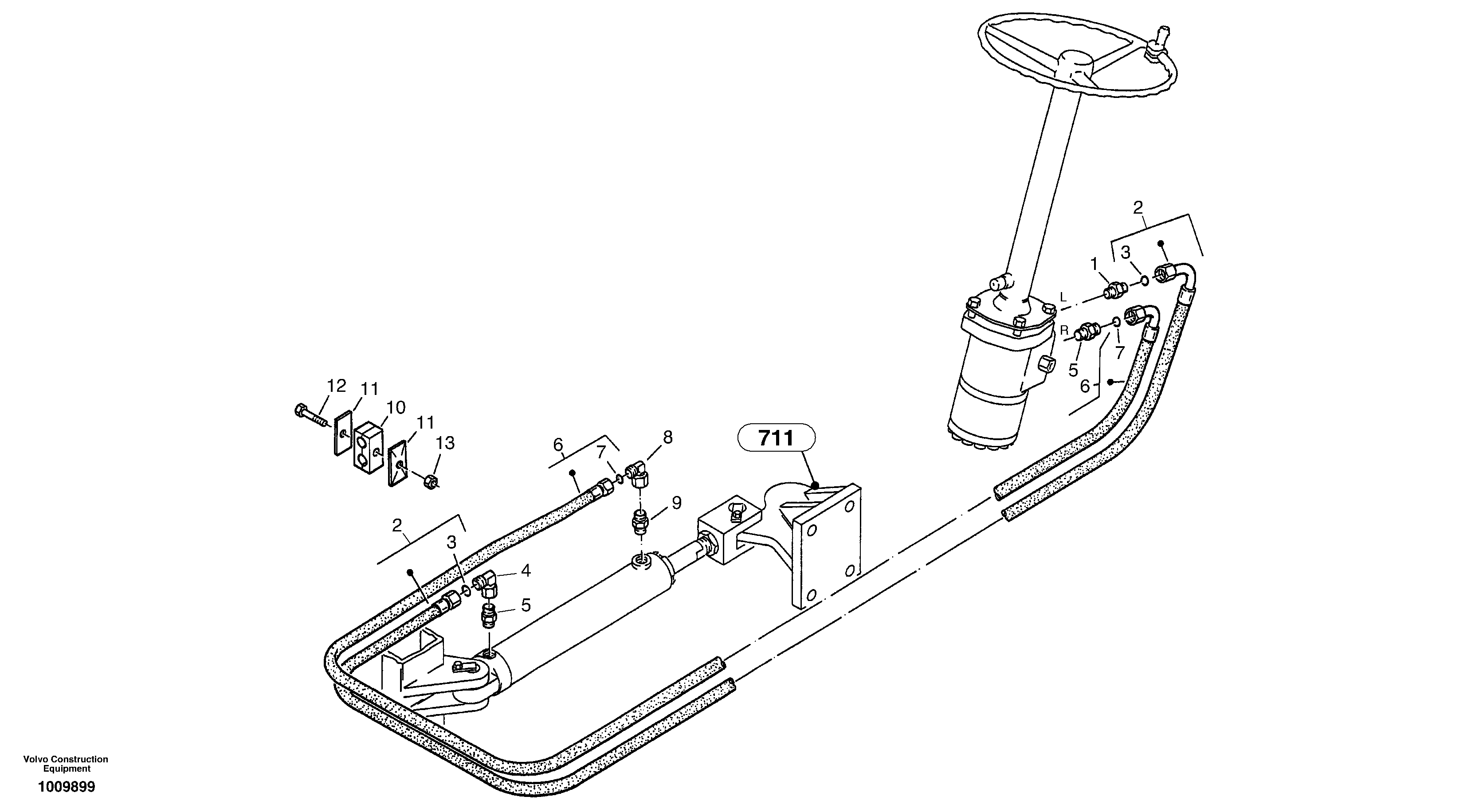 Steering-hydraulic equipment - front vehicle — volvo parts diagram