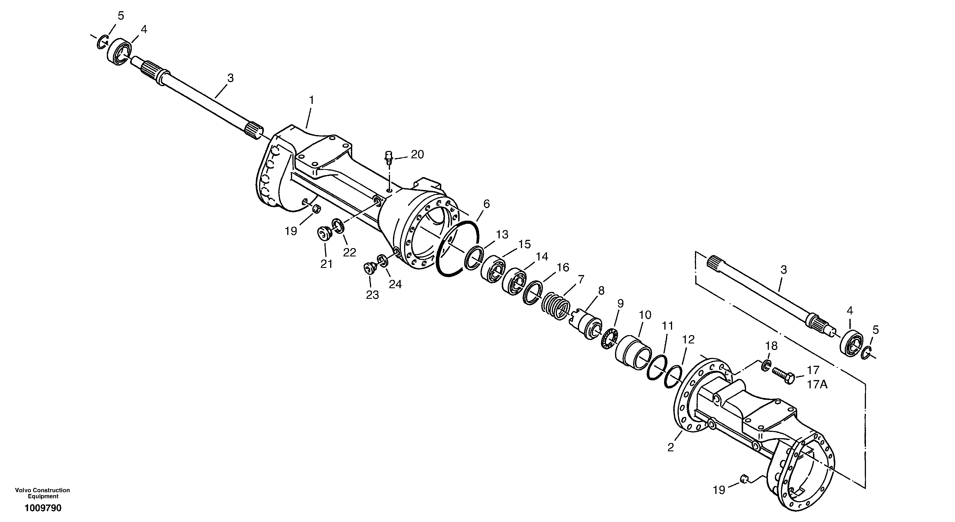 Housing - rear axle — volvo parts diagram