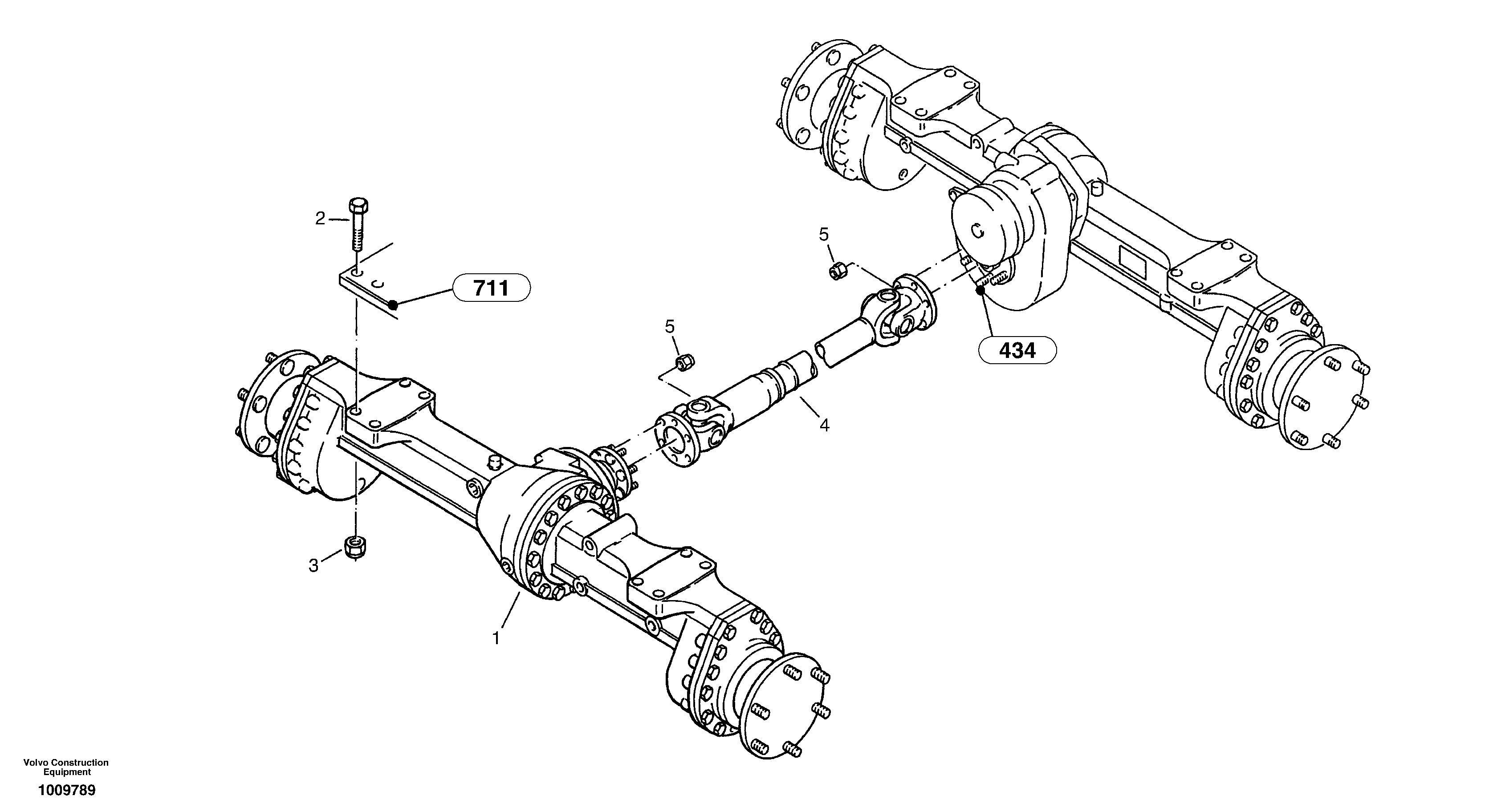 Assembly - front axle — volvo parts diagram