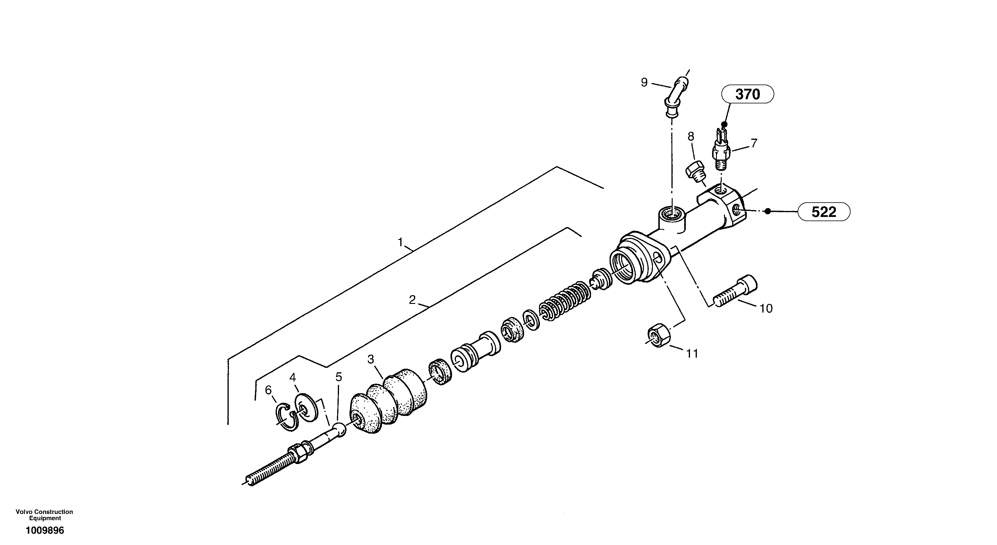 Brake cylinder — volvo parts diagram