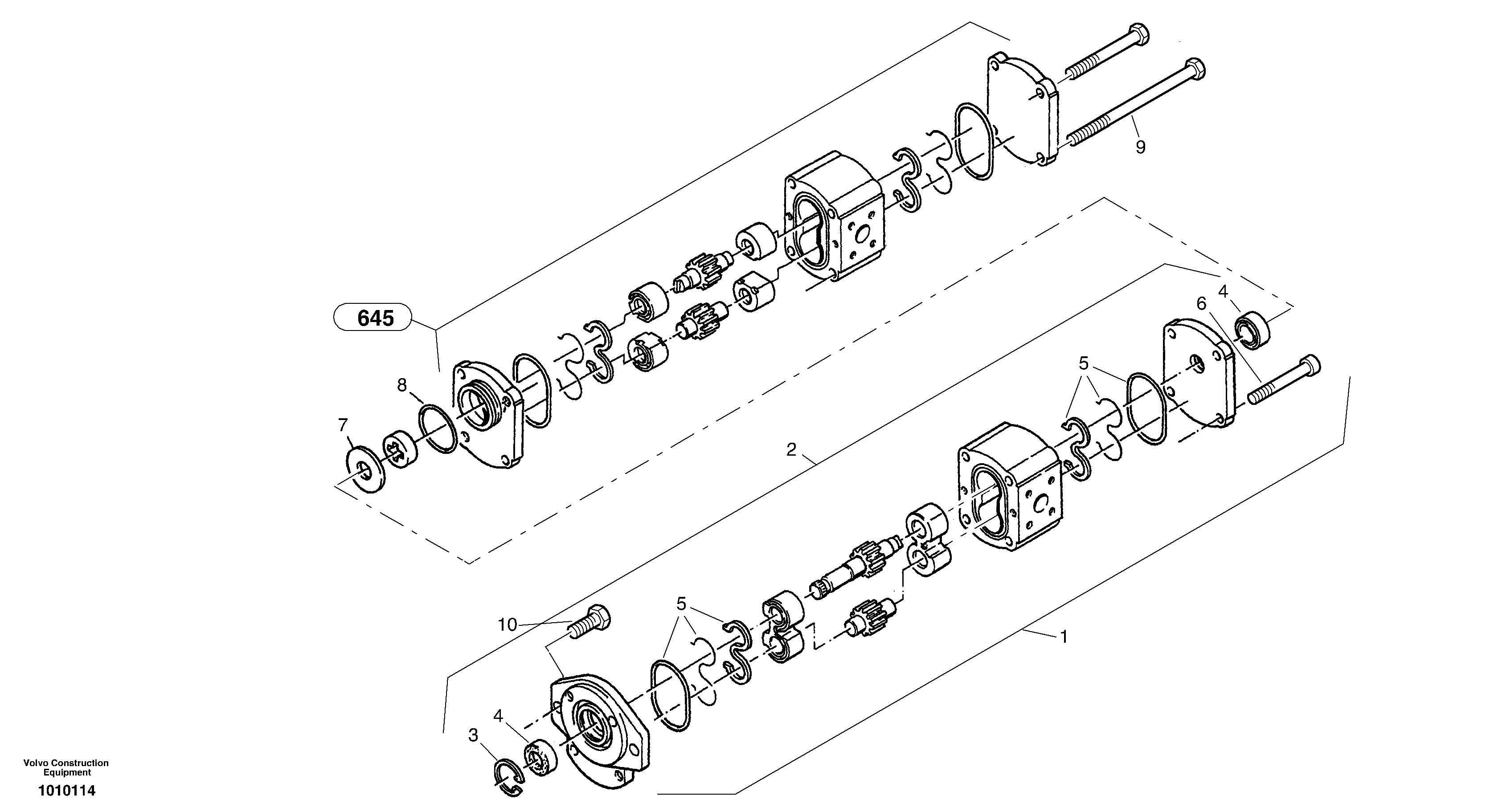 Pump - working hydraulic — volvo parts diagram