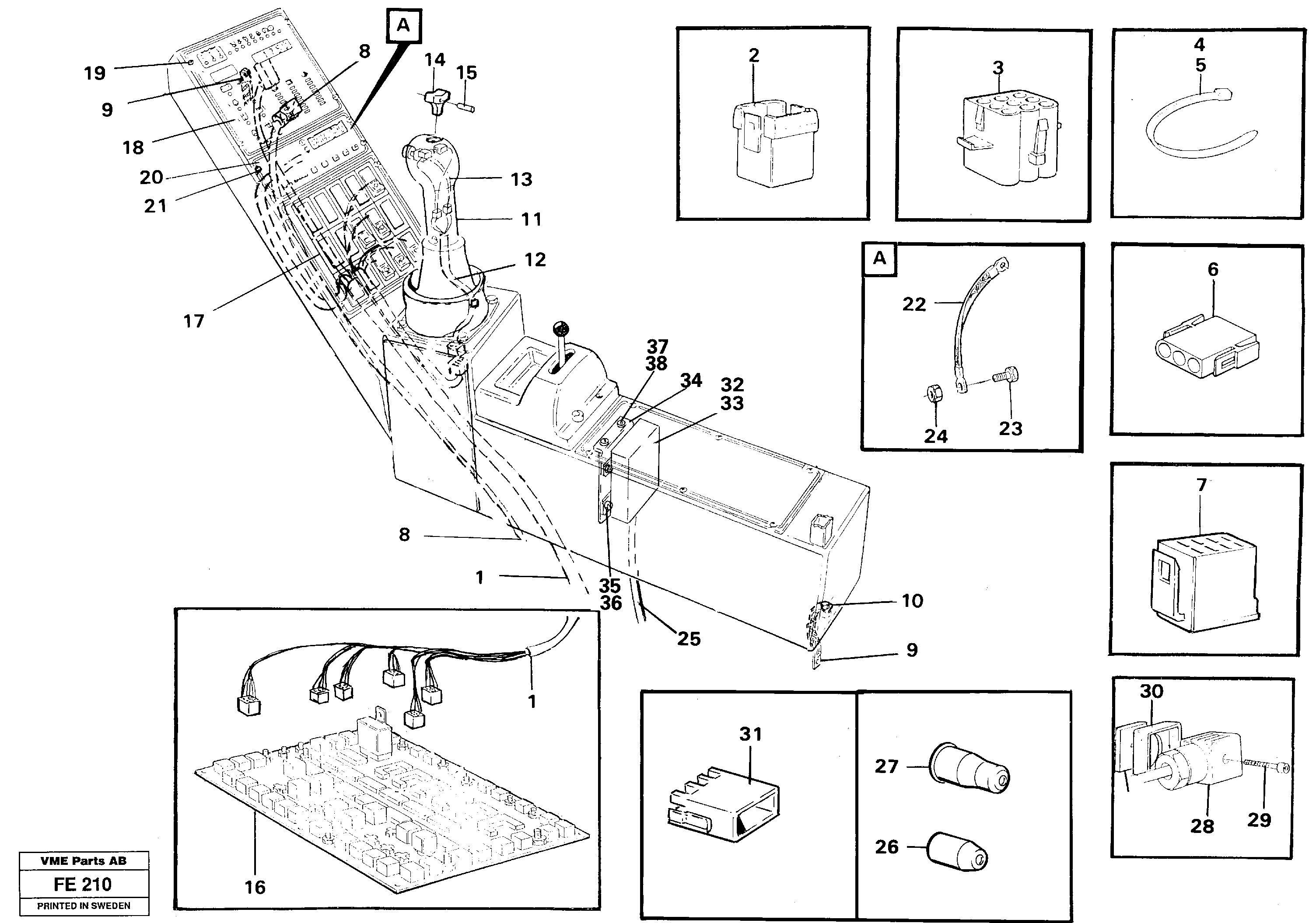 Cable harness, Side panel, Rh — volvo parts diagram
