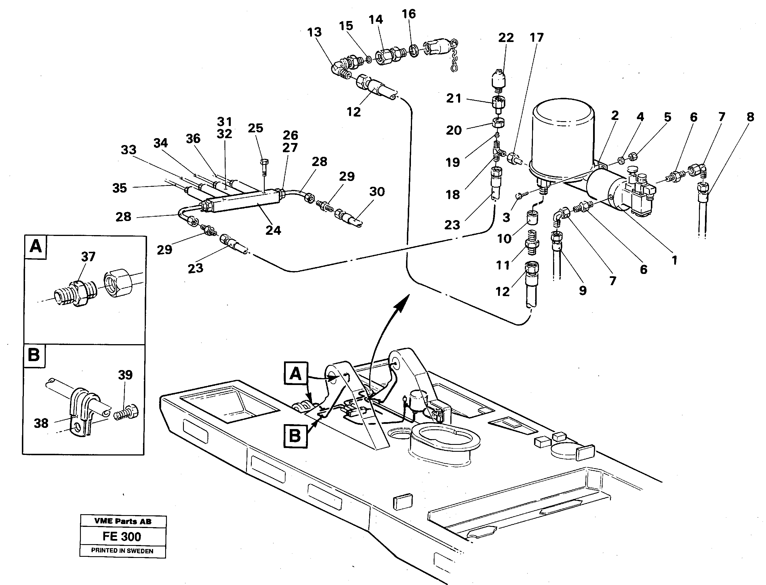 Automatic lubrication — volvo parts diagram