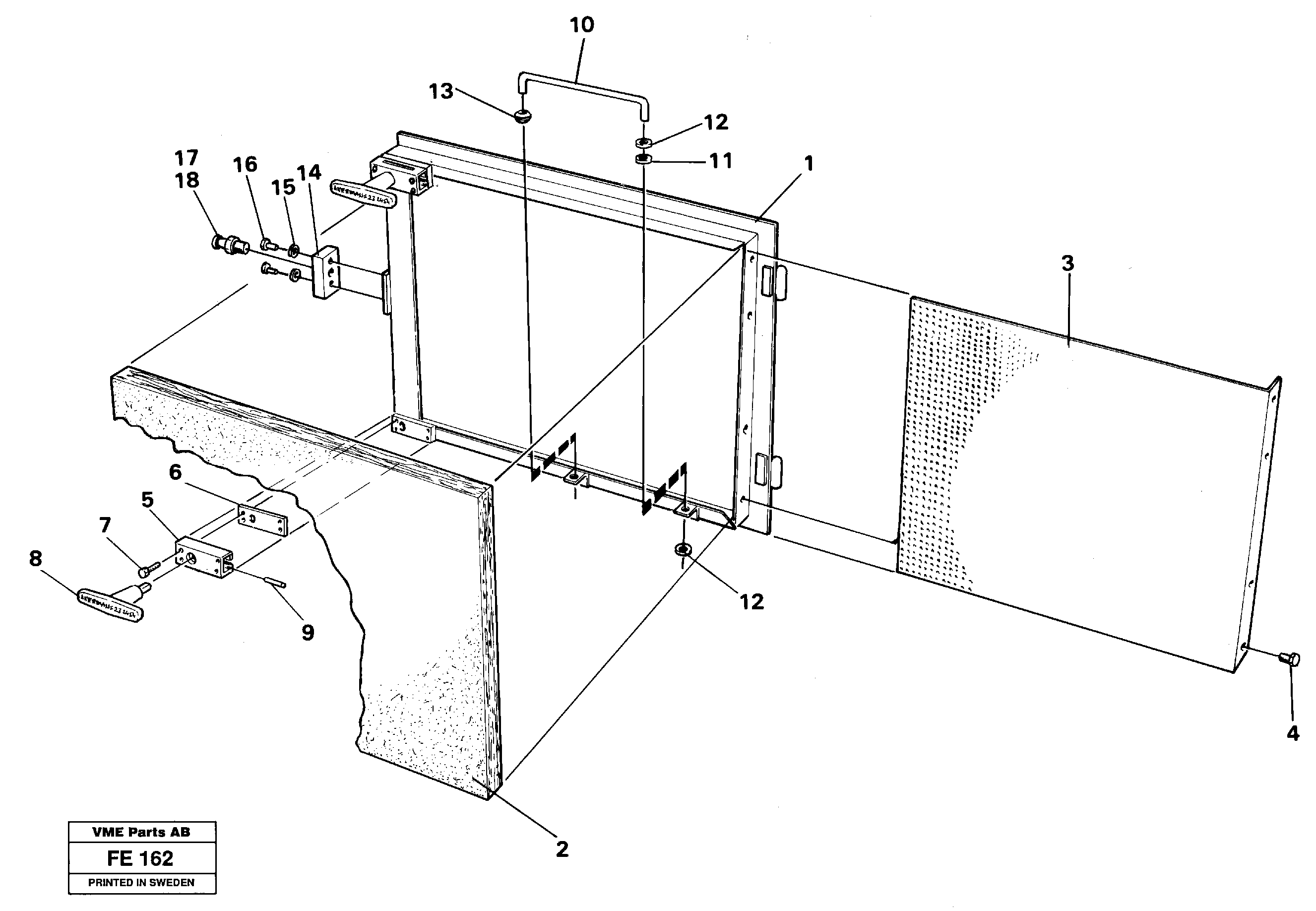 Door Lh rear — volvo parts diagram