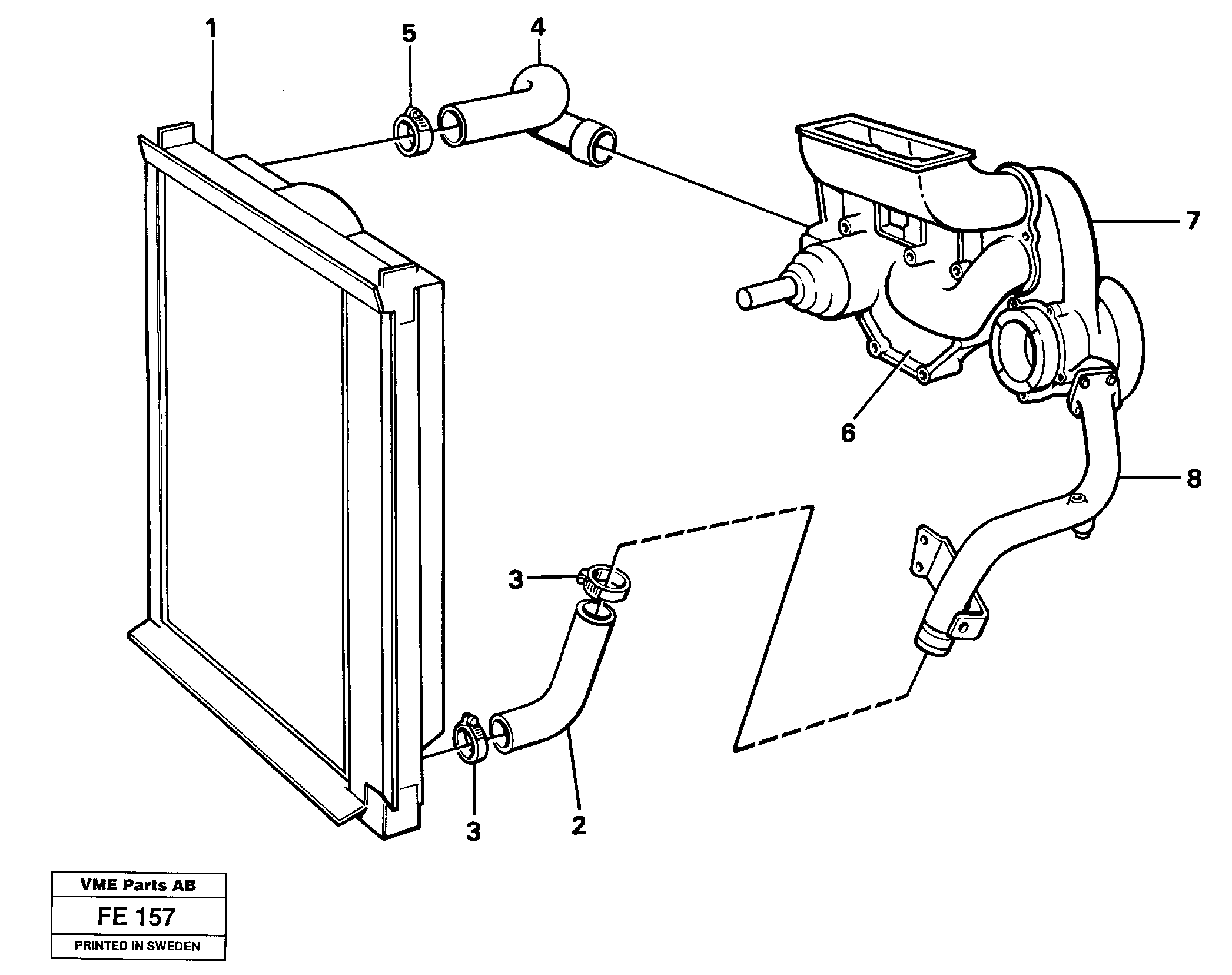 Cooling system — volvo parts diagram