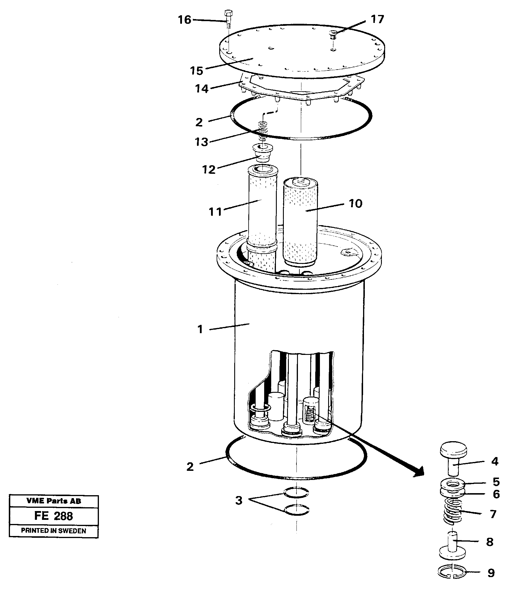 Filter box — volvo parts diagram
