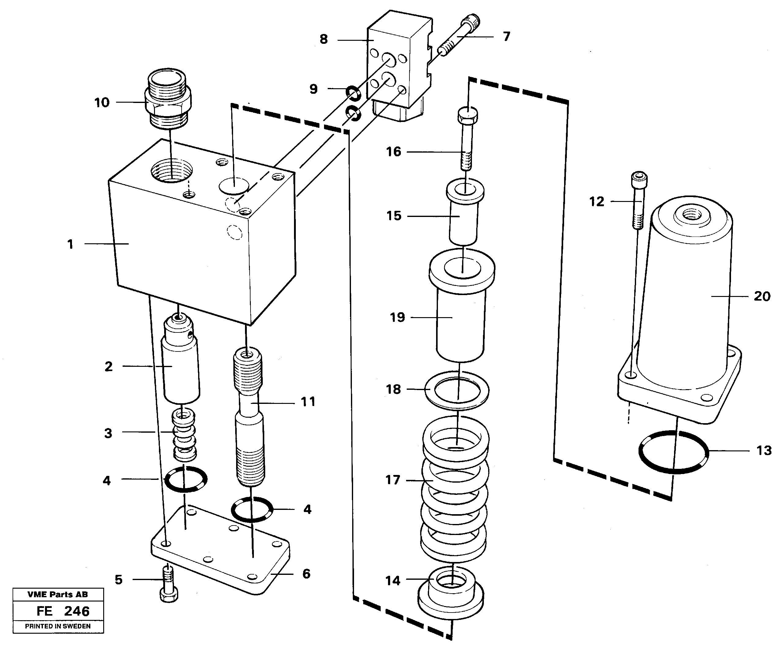 Overcenter valve — volvo parts diagram