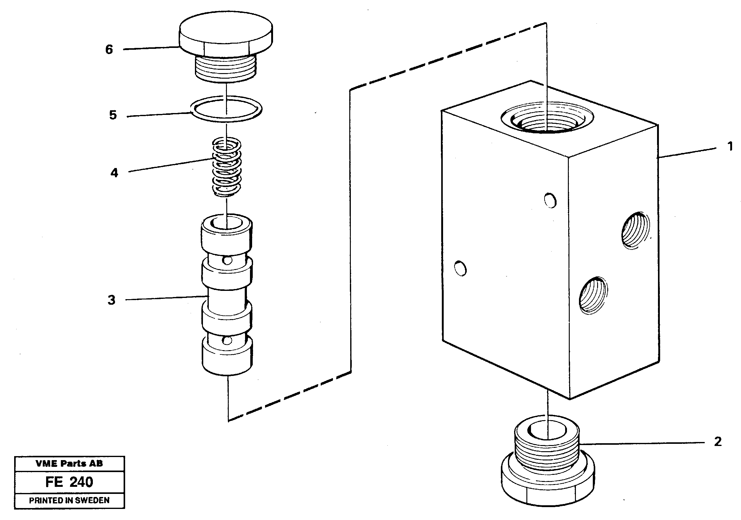 Valve, travel brake — volvo parts diagram