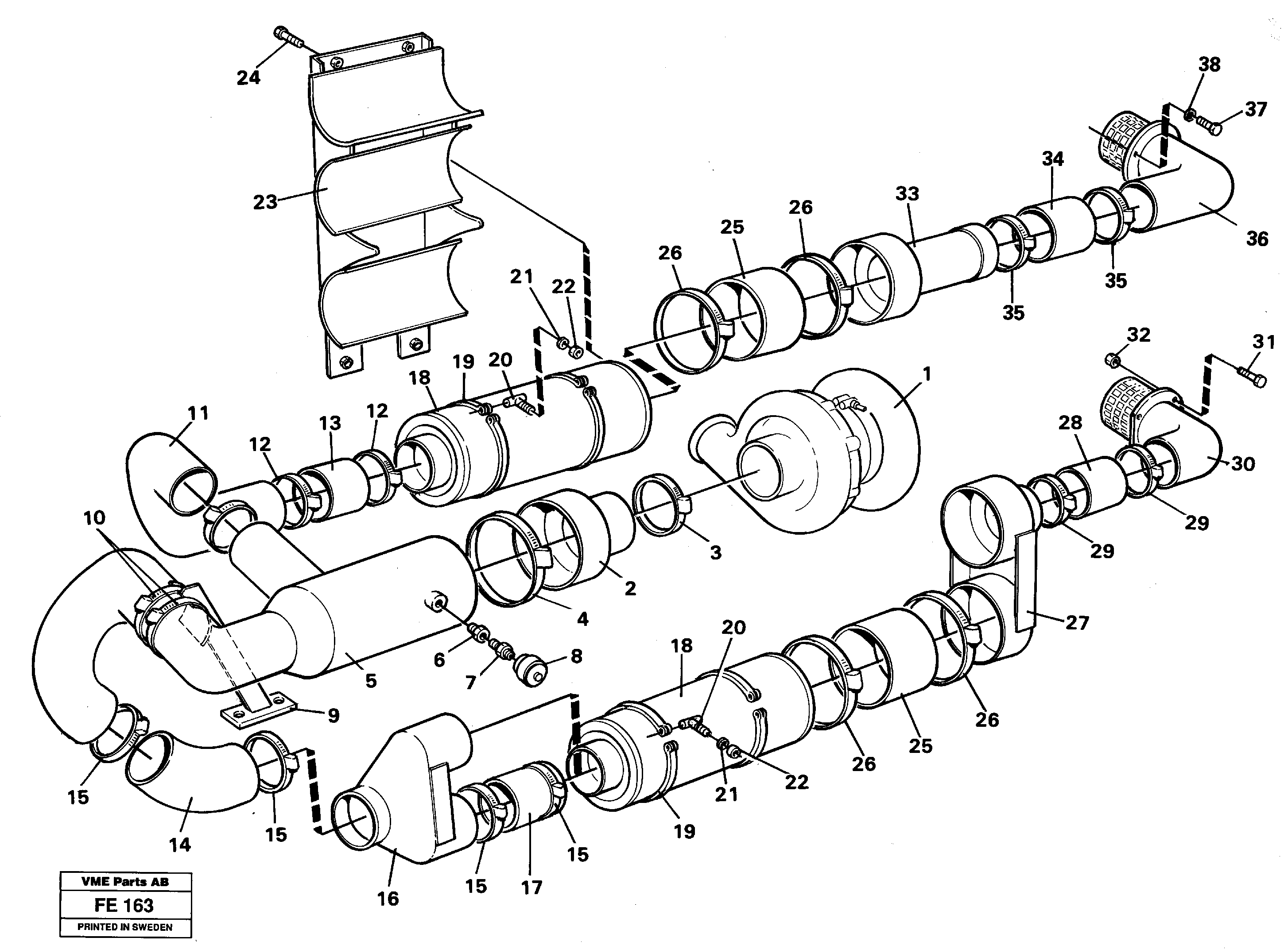 Inlet system — volvo parts diagram