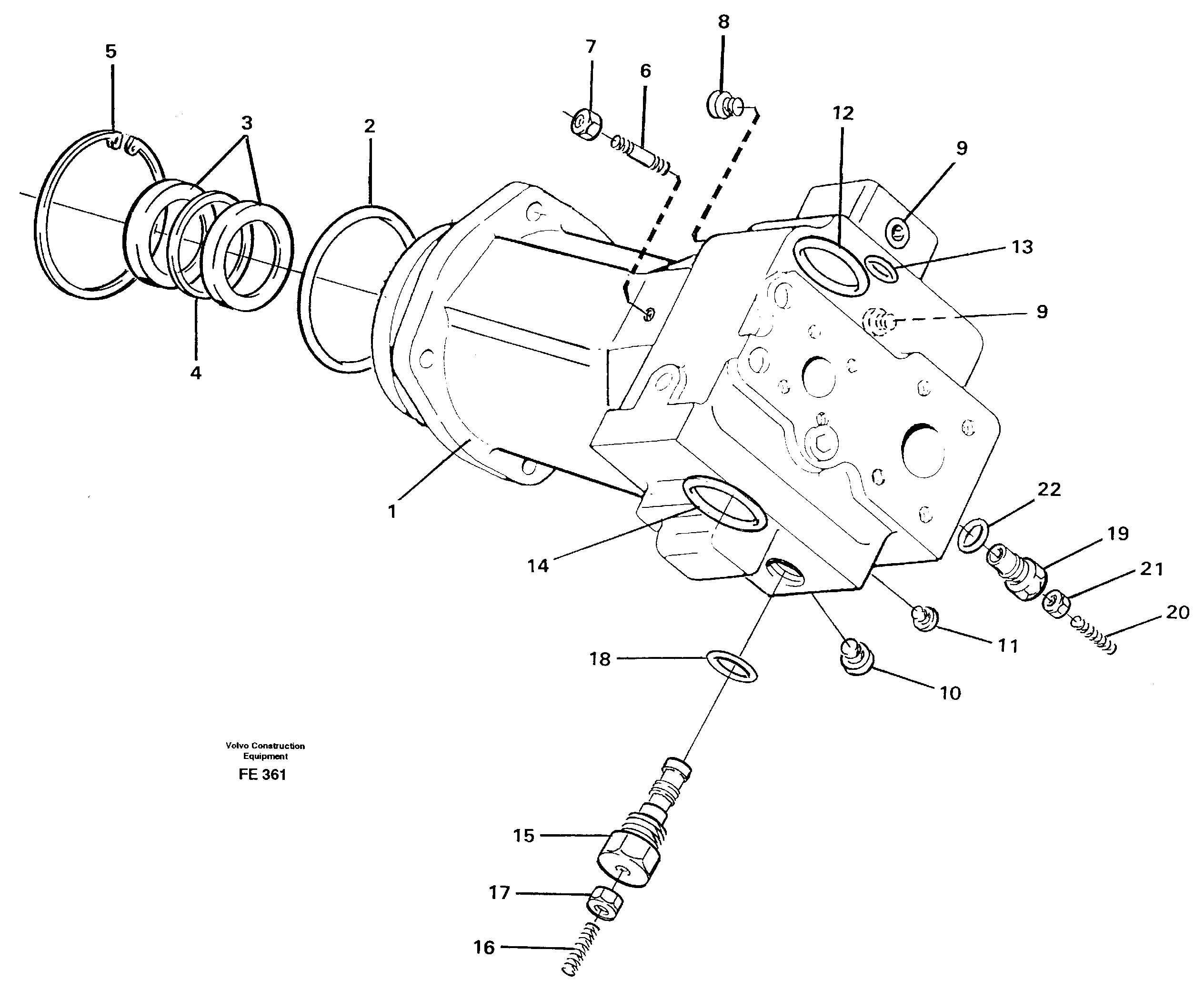 Hydraulic pump  P1 / P2V / P3V — volvo parts diagram