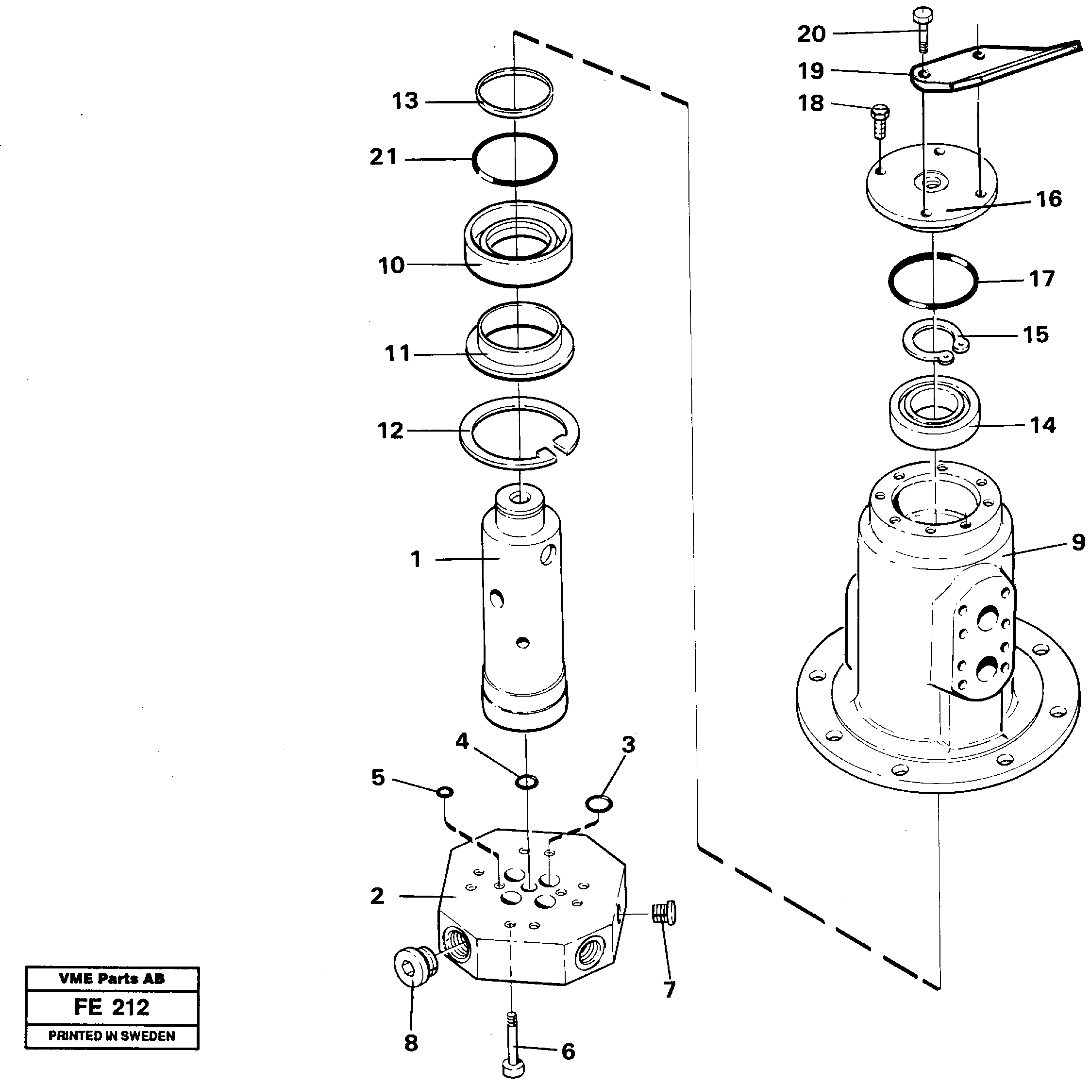 Turning joint — volvo parts diagram
