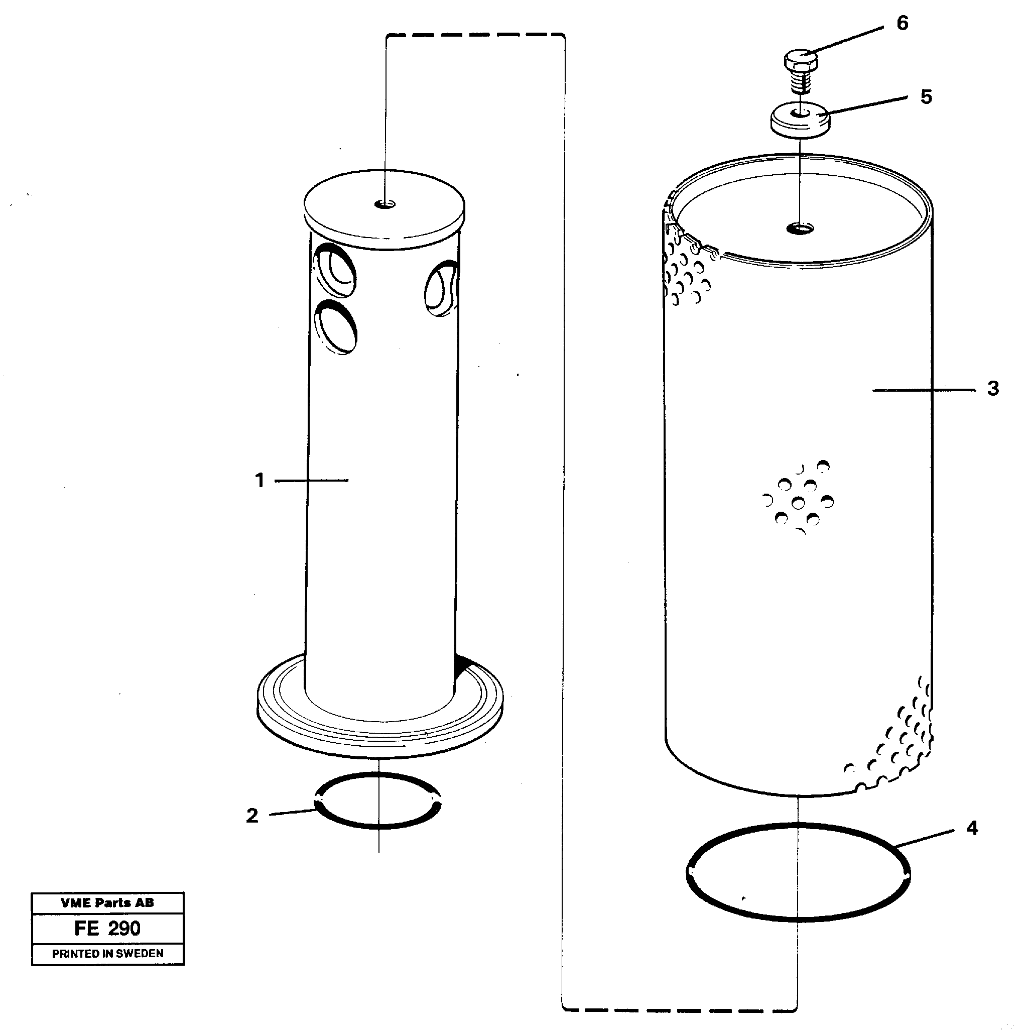 Return strainer — volvo parts diagram