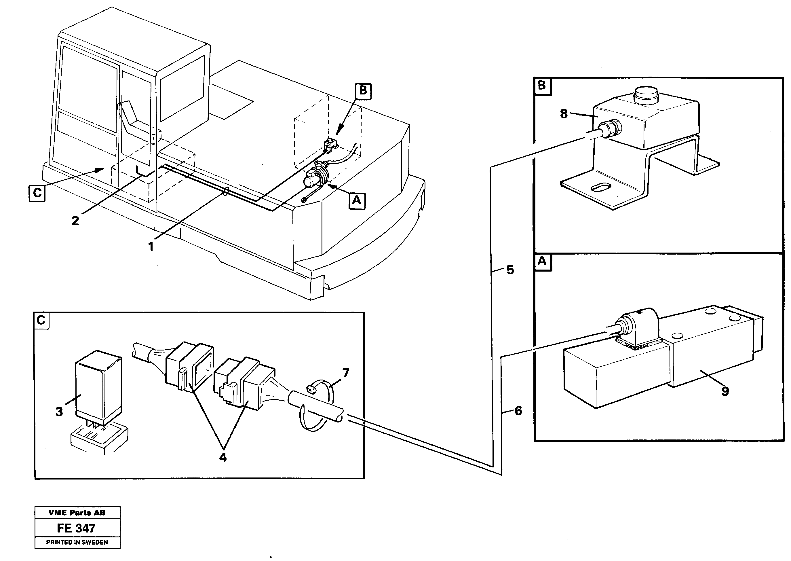 Electric installation, overfilling protection  14259801 — volvo parts diagram