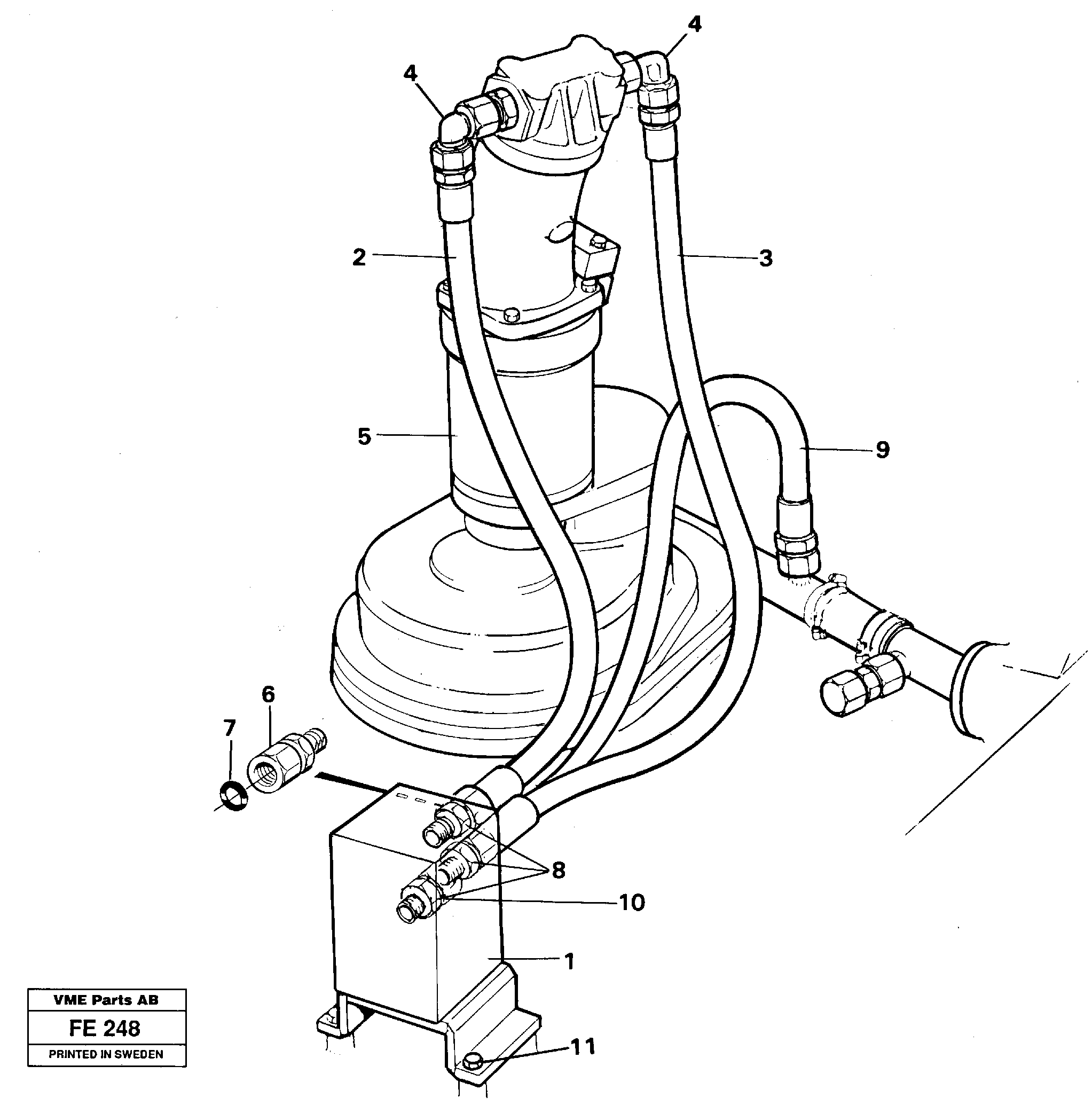 Boom swing system — volvo parts diagram
