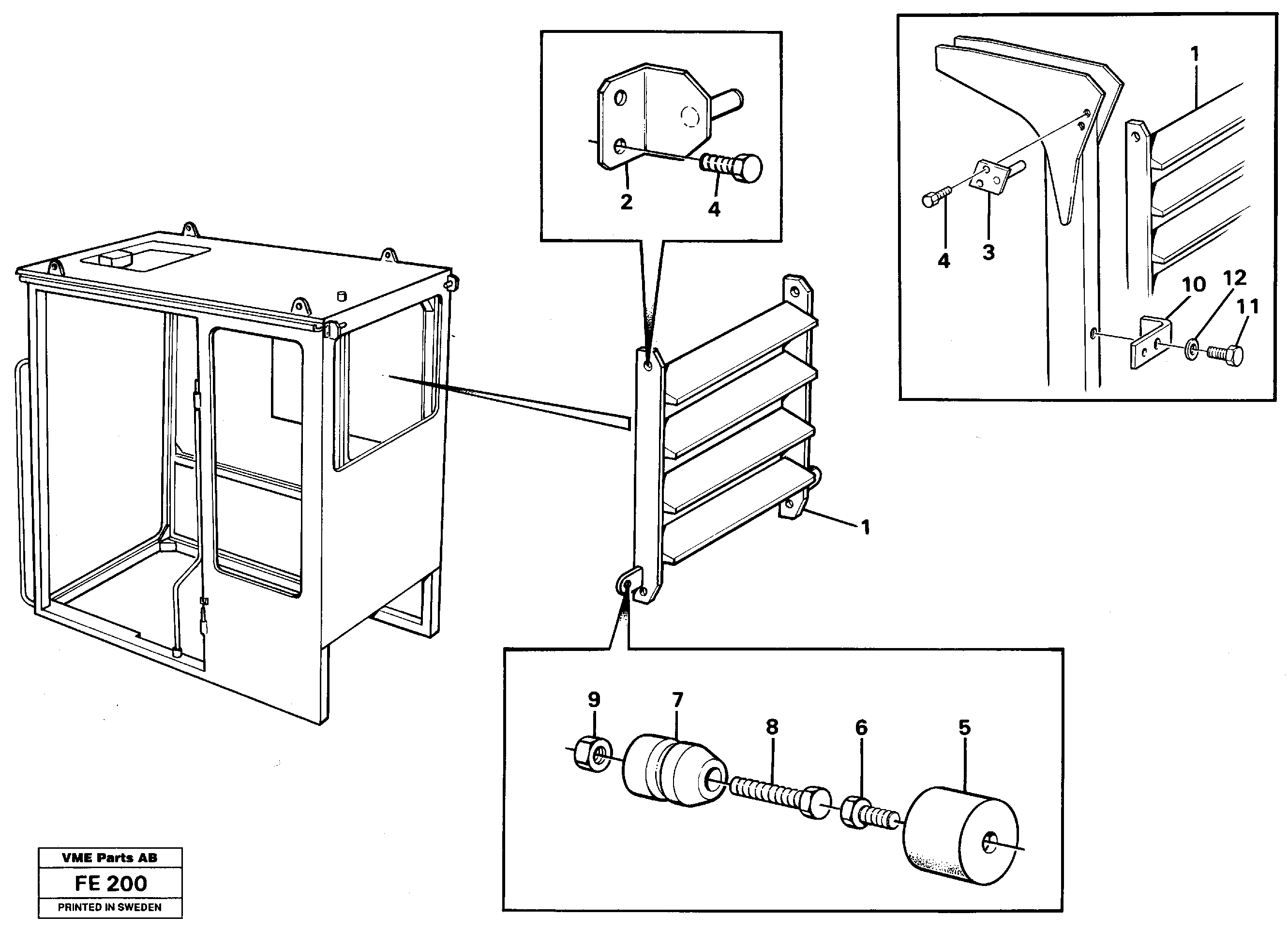 Blind rear window, blind cab-protection  14250379, 14263986 — volvo parts diagram