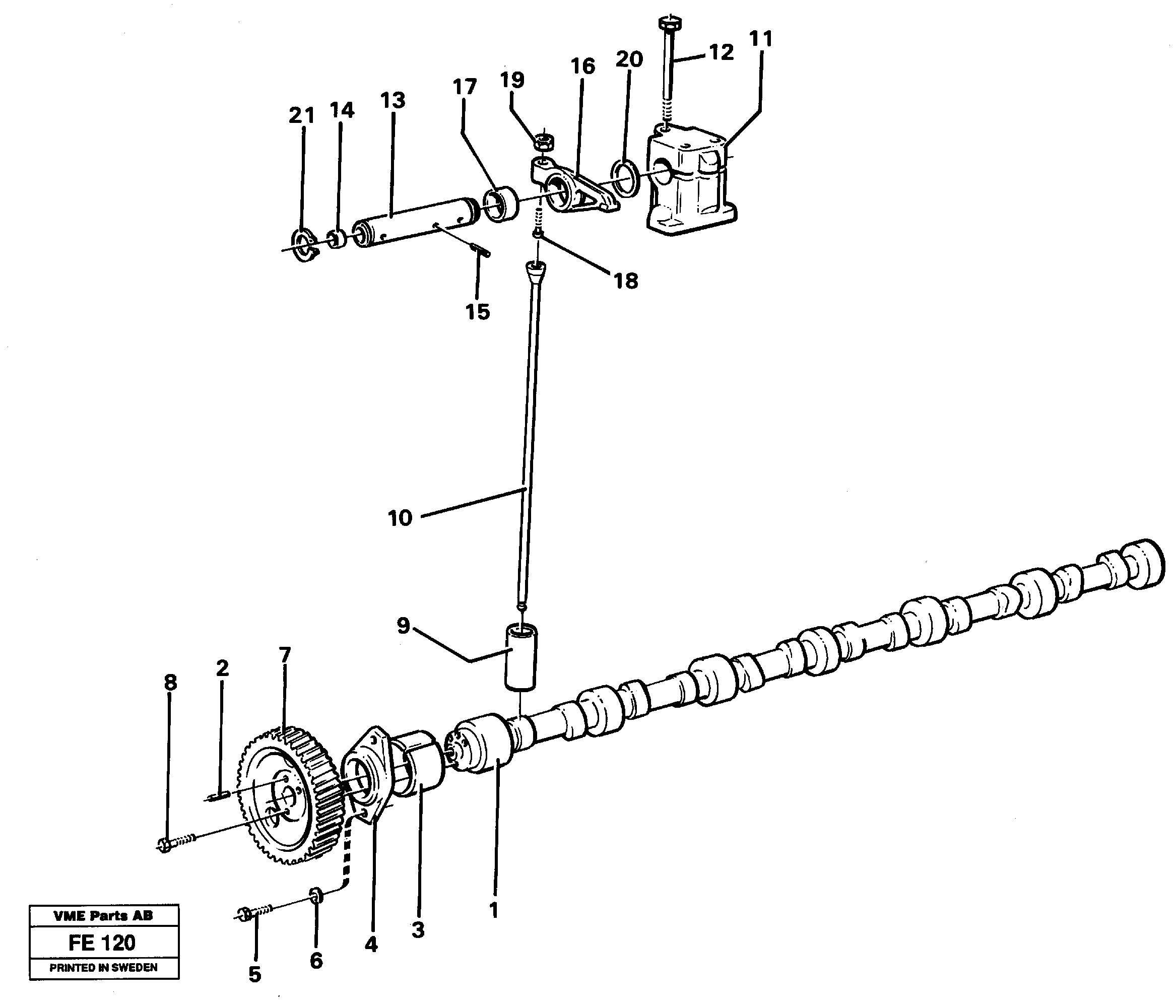 Valve mechanism — volvo parts diagram