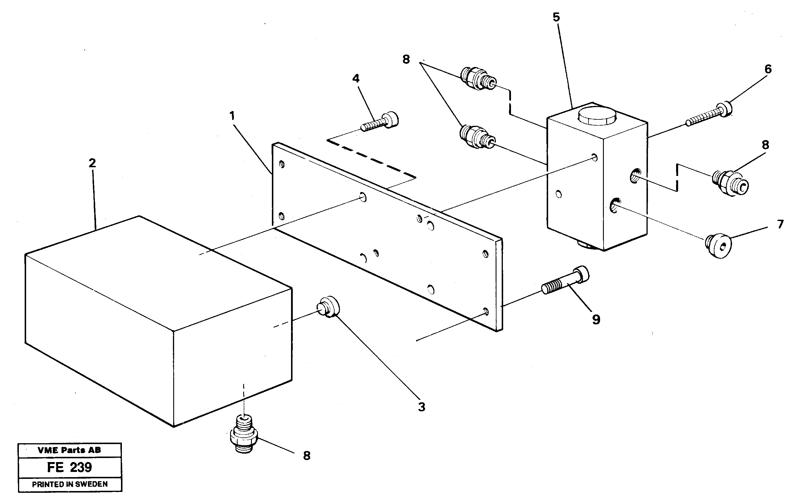 Control block, travel/servo — volvo parts diagram