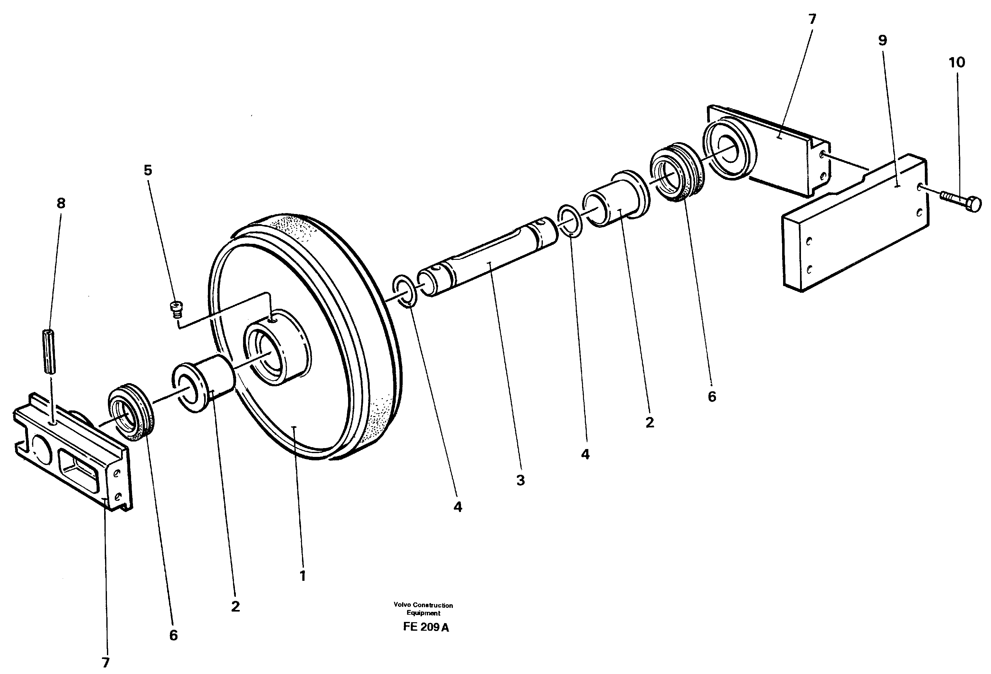 Front idler — volvo parts diagram
