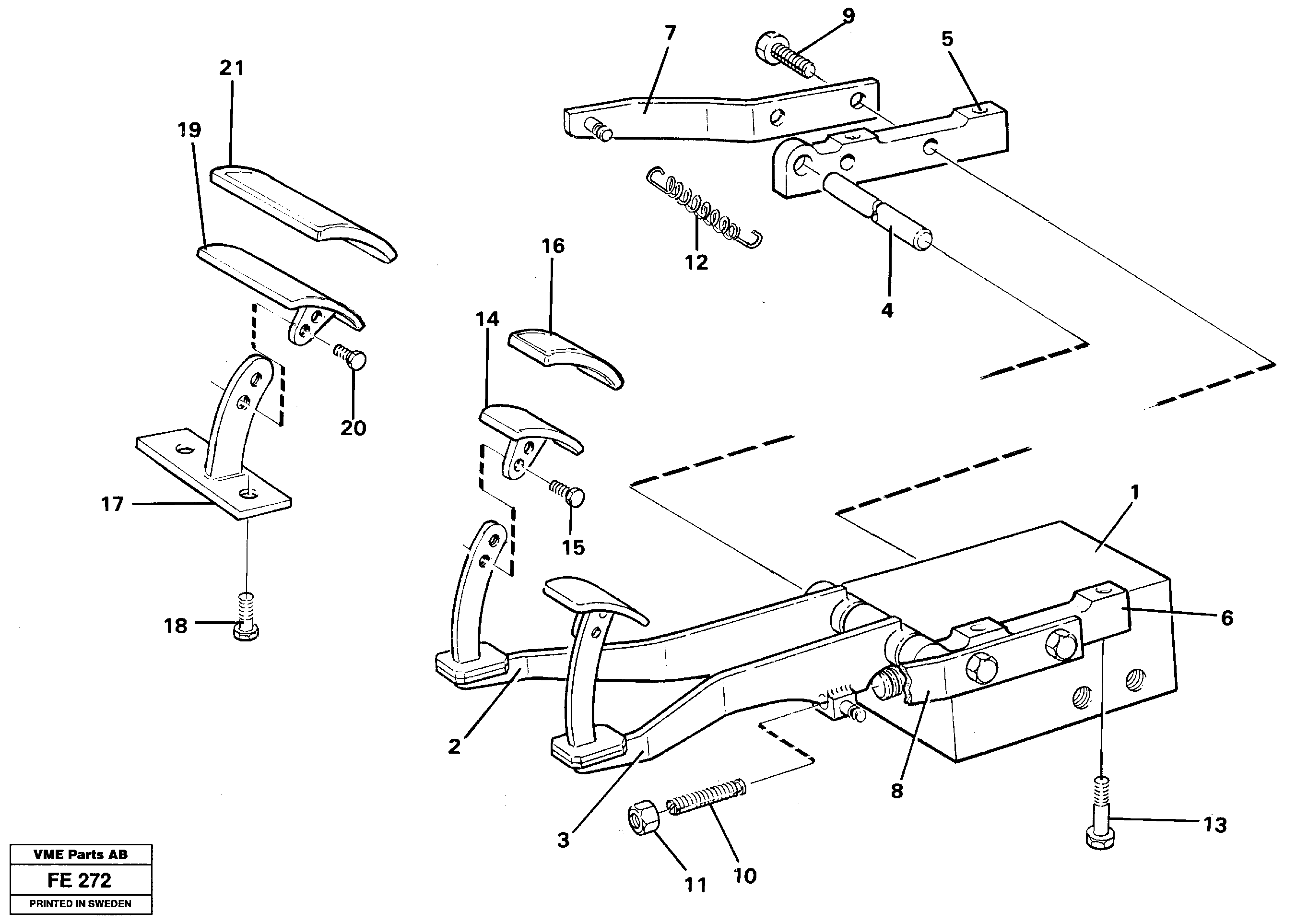 Pedal valve with foot rest — volvo parts diagram
