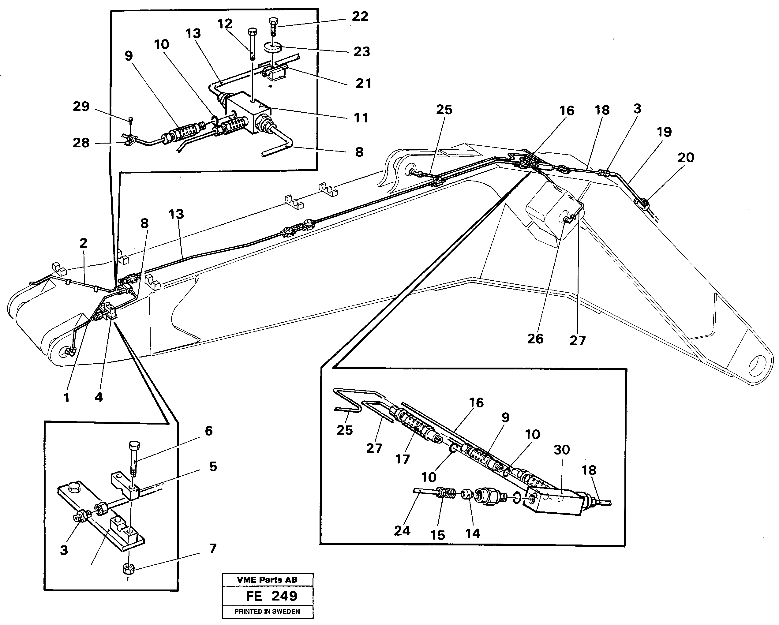 Automatic boom lubrication — volvo parts diagram