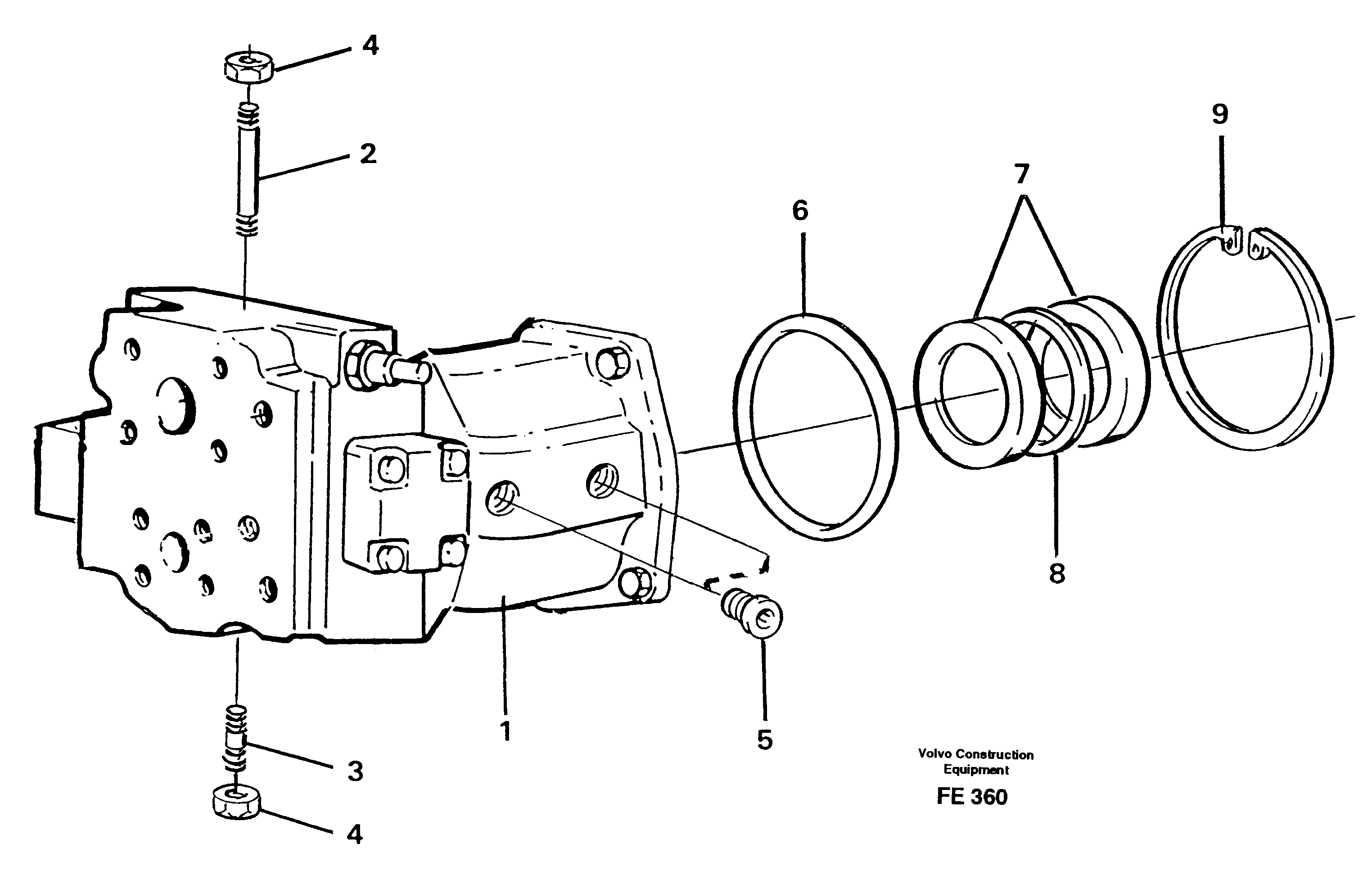 Hydraulic pump — volvo parts diagram