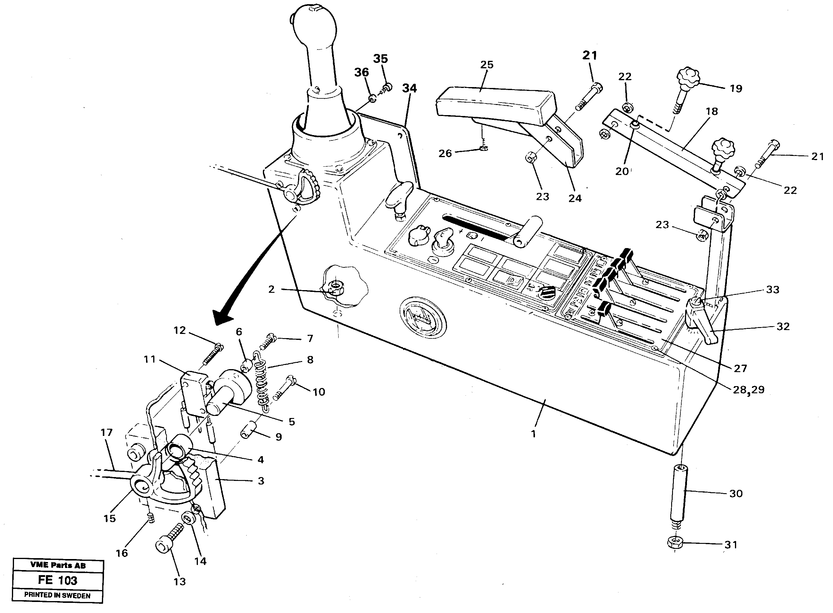Side panel, Lh — volvo parts diagram