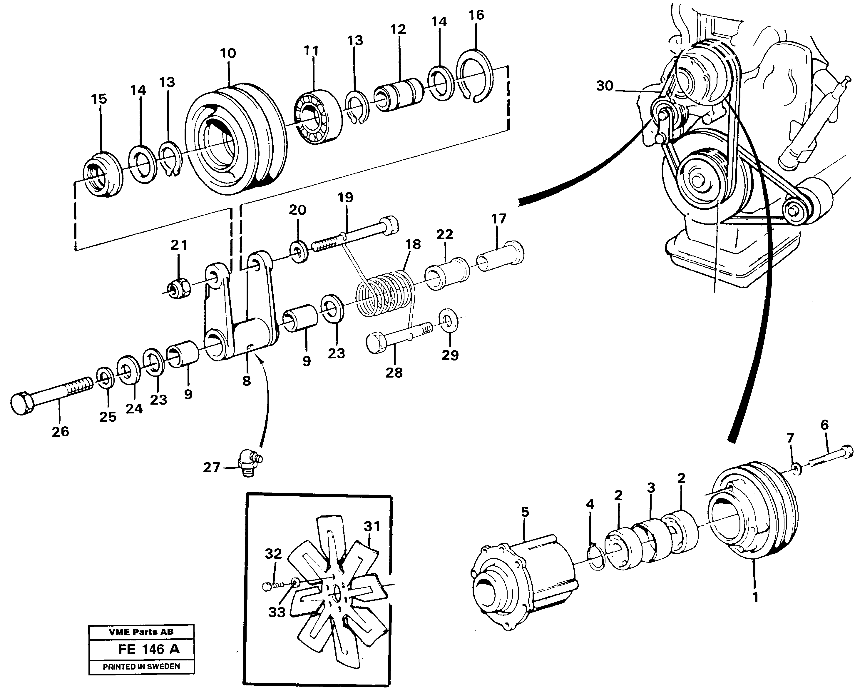 Belt transmission — volvo parts diagram