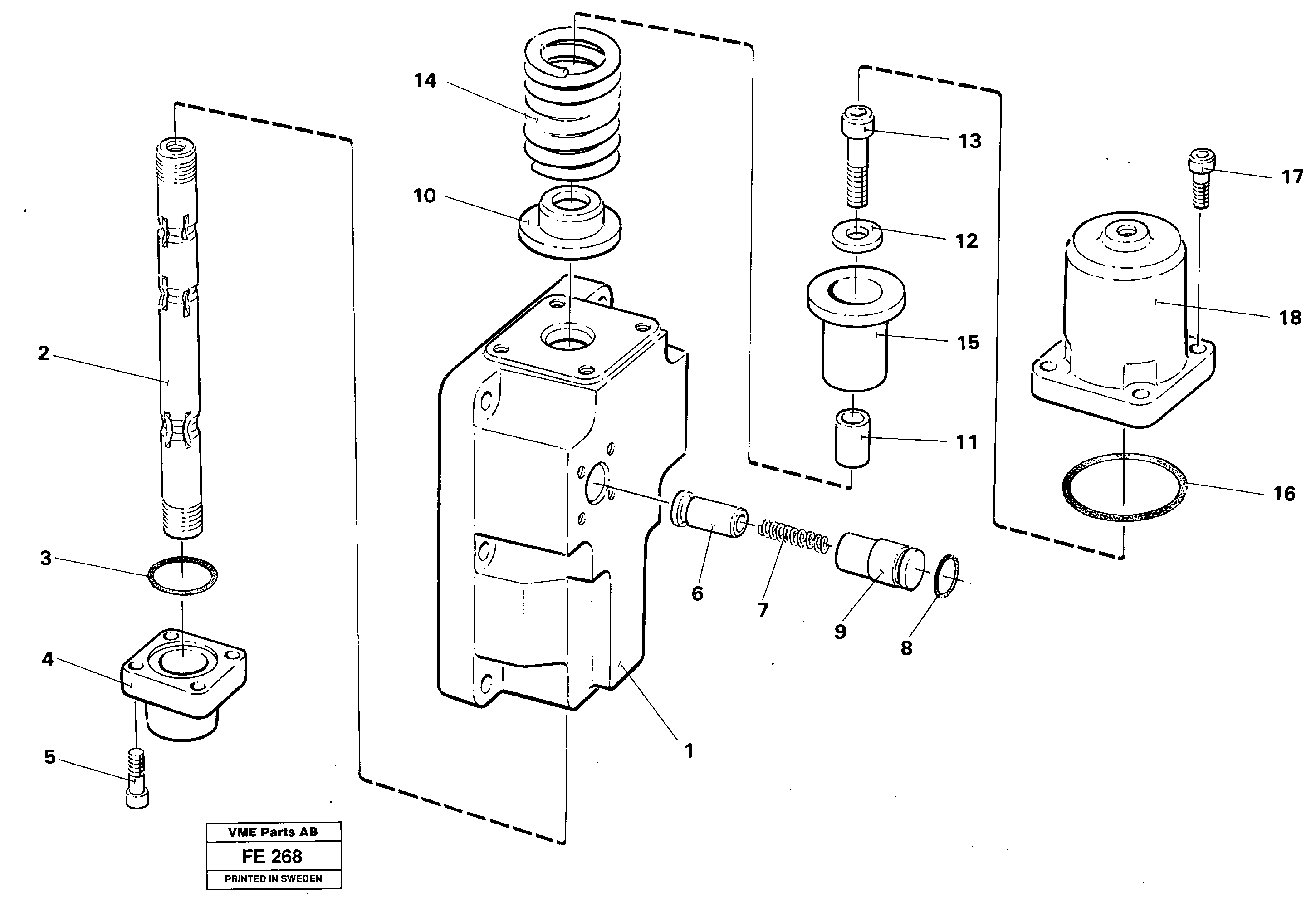 Four-way valve for slewing — volvo parts diagram