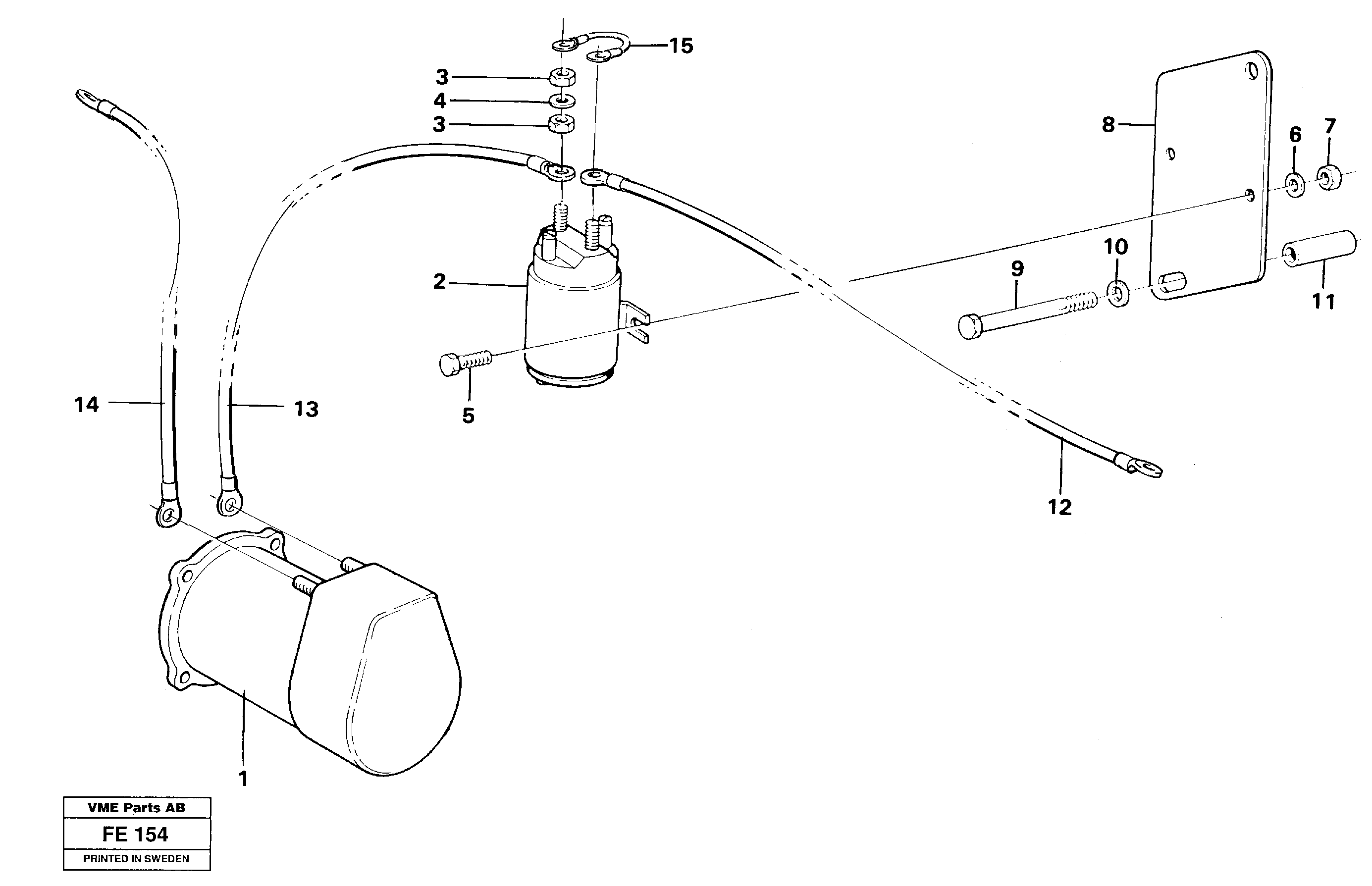 Starter element, assembly — volvo parts diagram