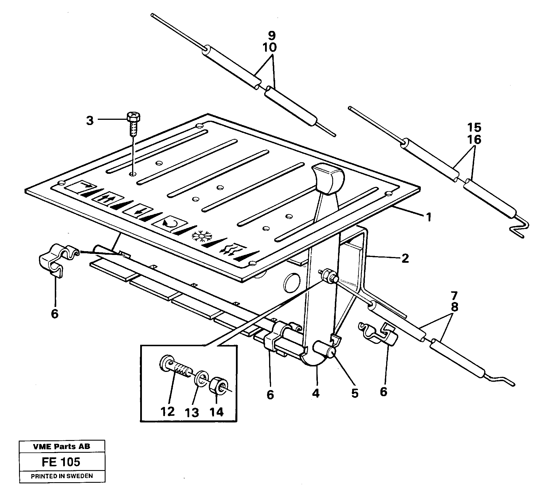 Heater control — volvo parts diagram
