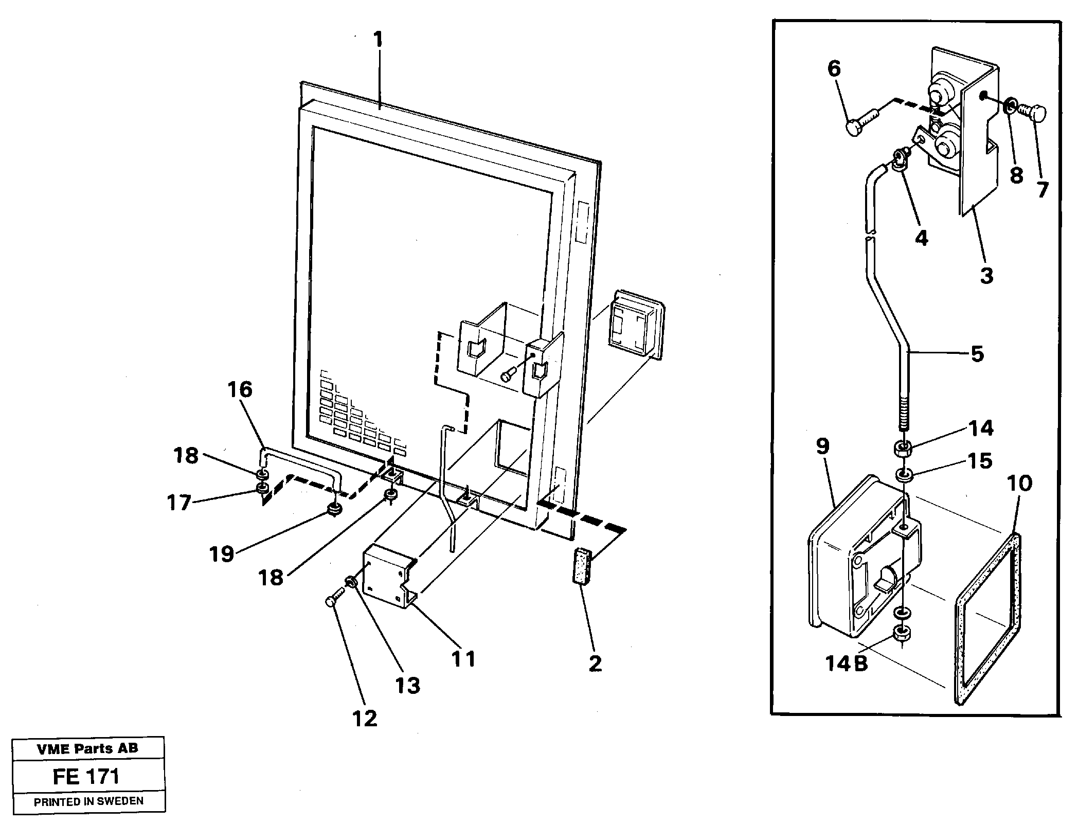 Door Rh front — volvo parts diagram