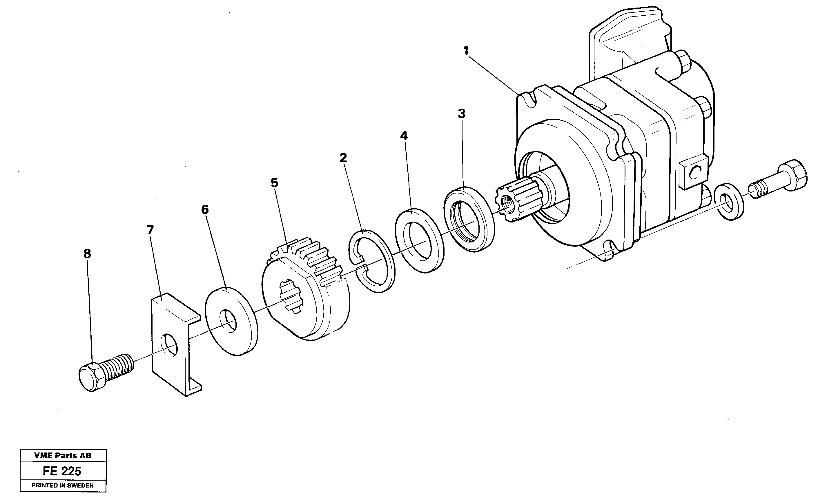 Hydraulic motor — volvo parts diagram