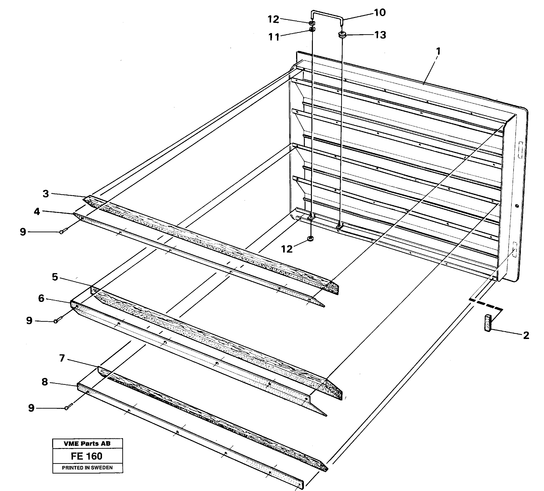 Door Lh rear — volvo parts diagram