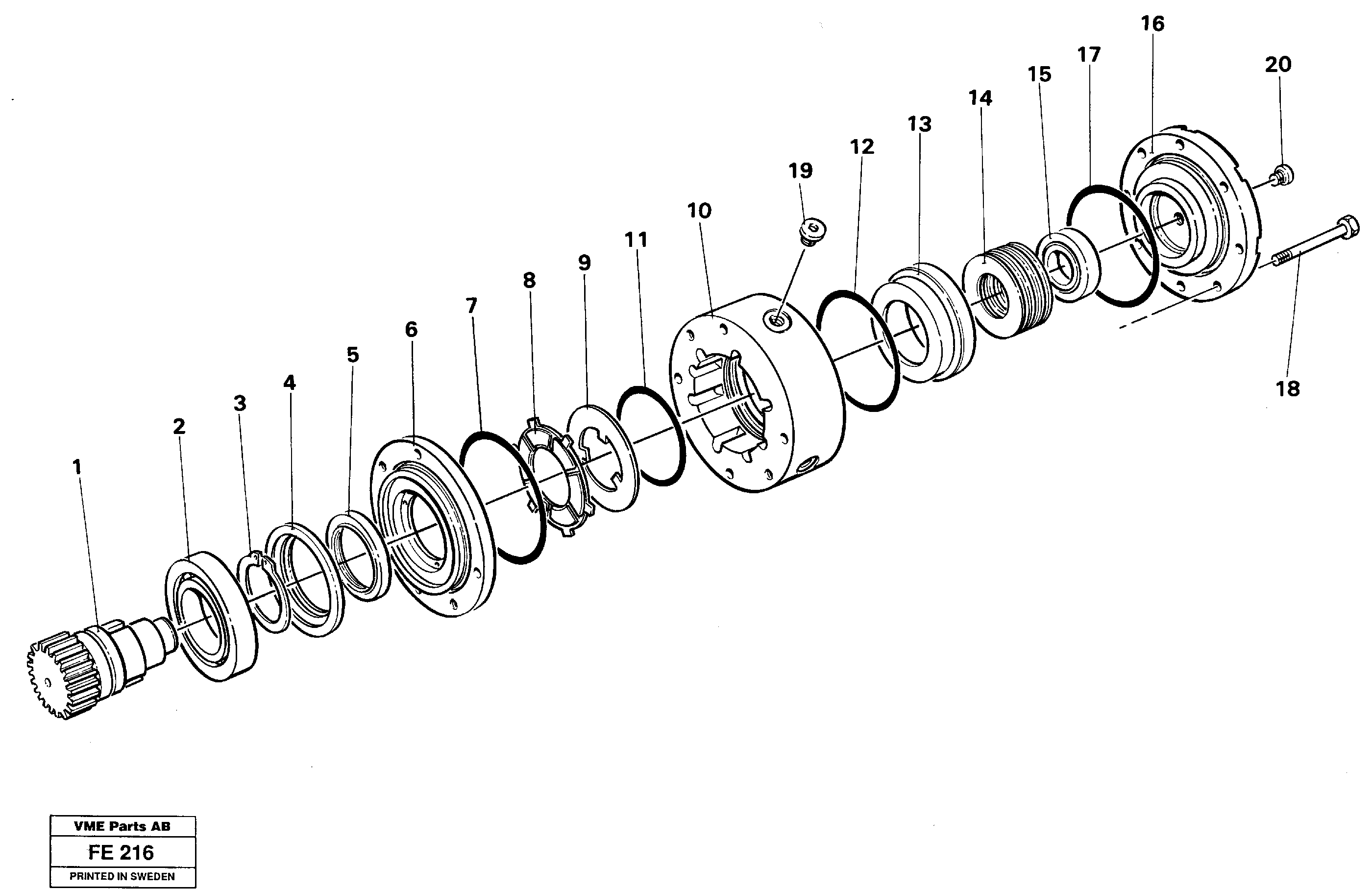 Travel brake — volvo parts diagram