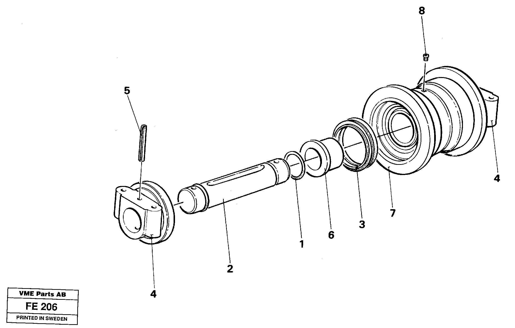 Bottom roller — volvo parts diagram