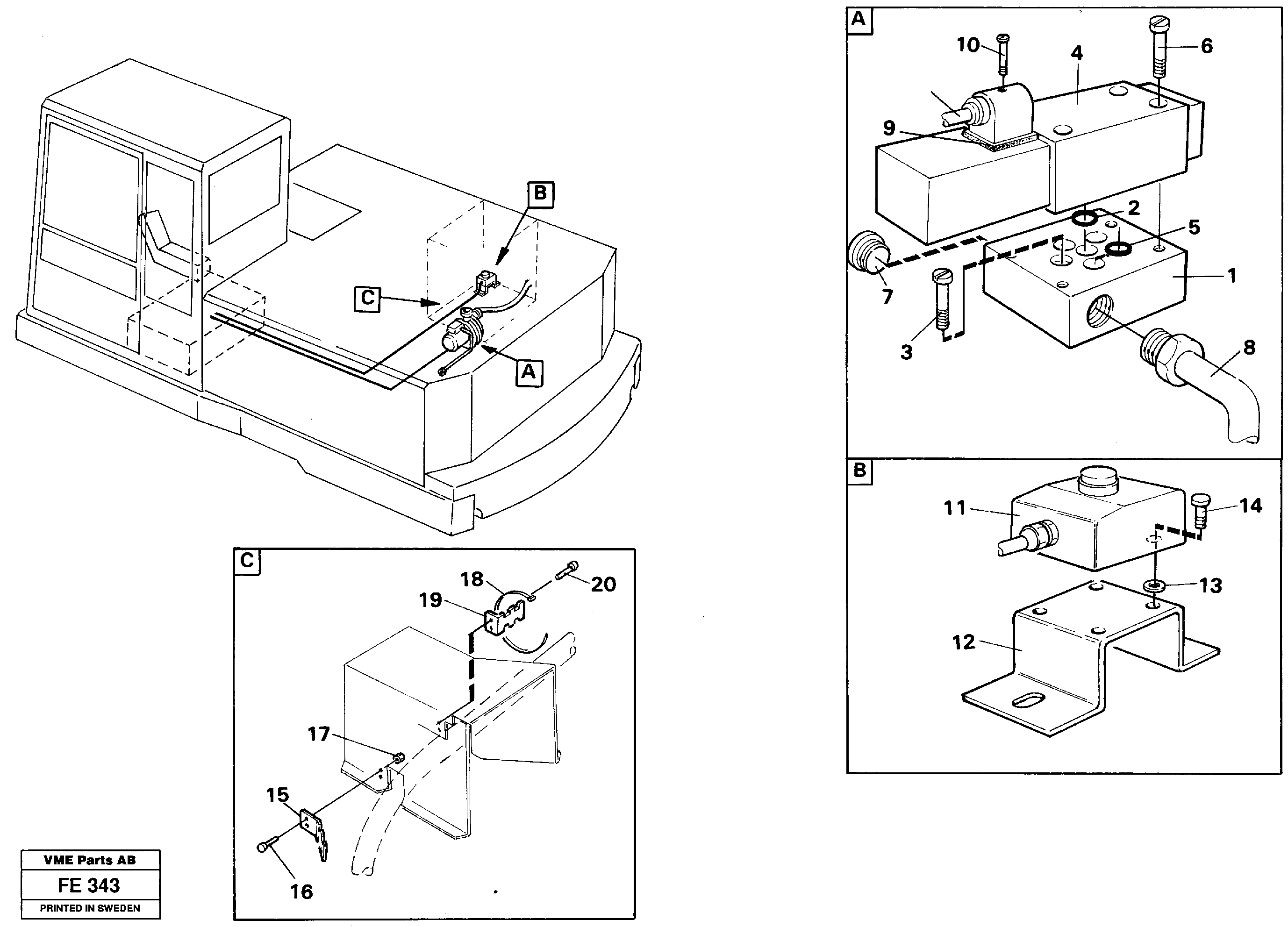 Overfilling guard  14259801 — volvo parts diagram