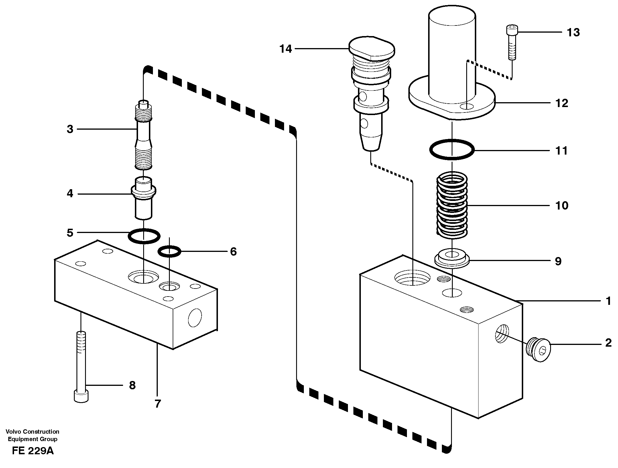 Thermostatic valve — volvo parts diagram