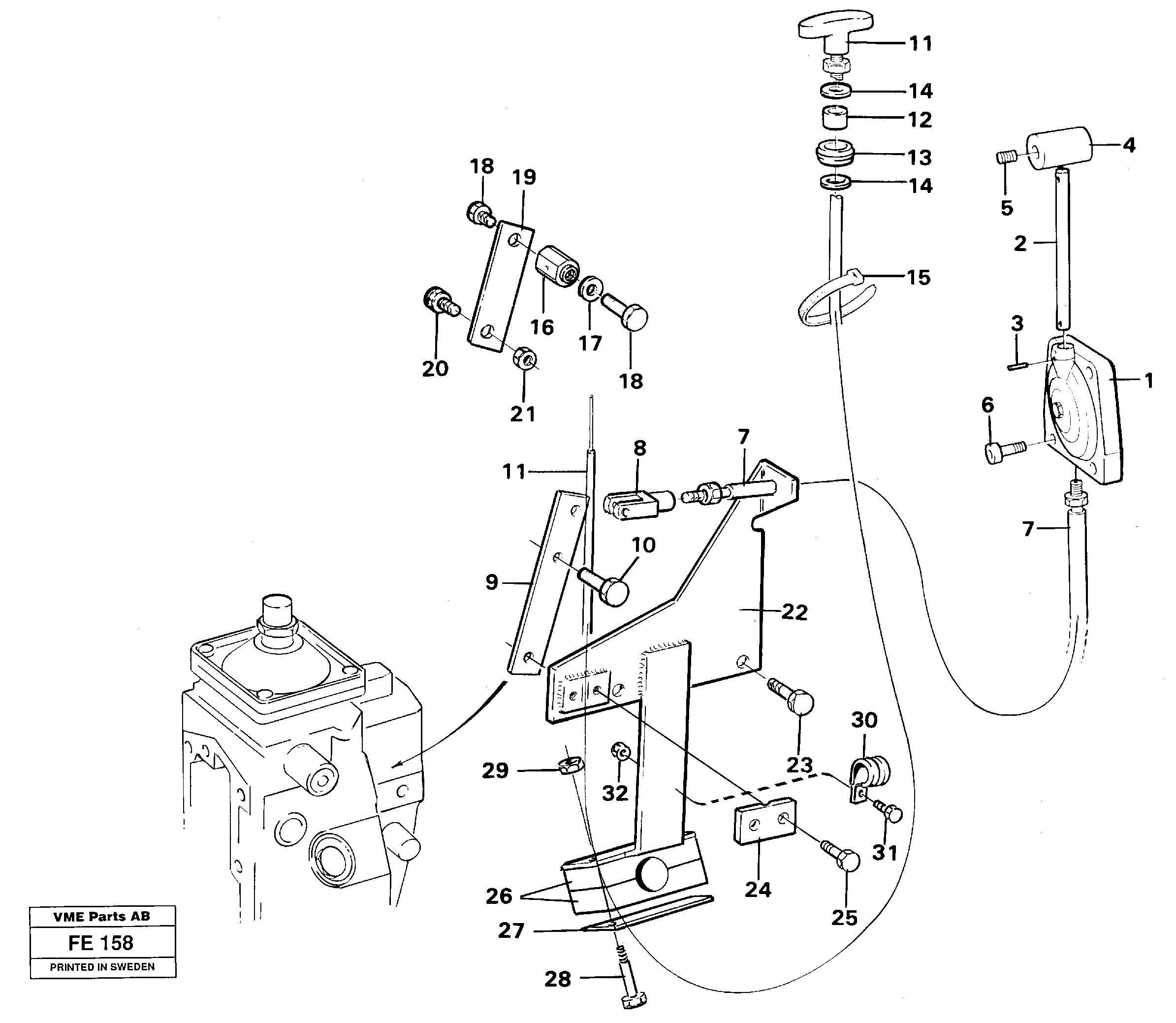 Throttle control — volvo parts diagram