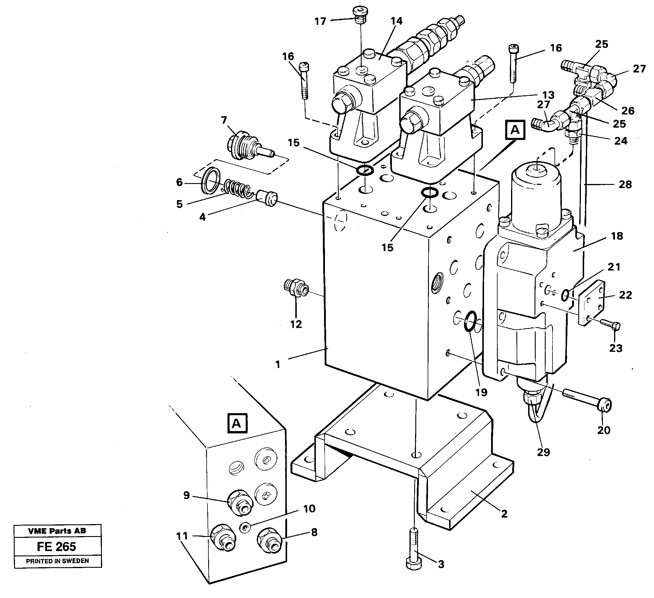 Slew valve assembly — volvo parts diagram