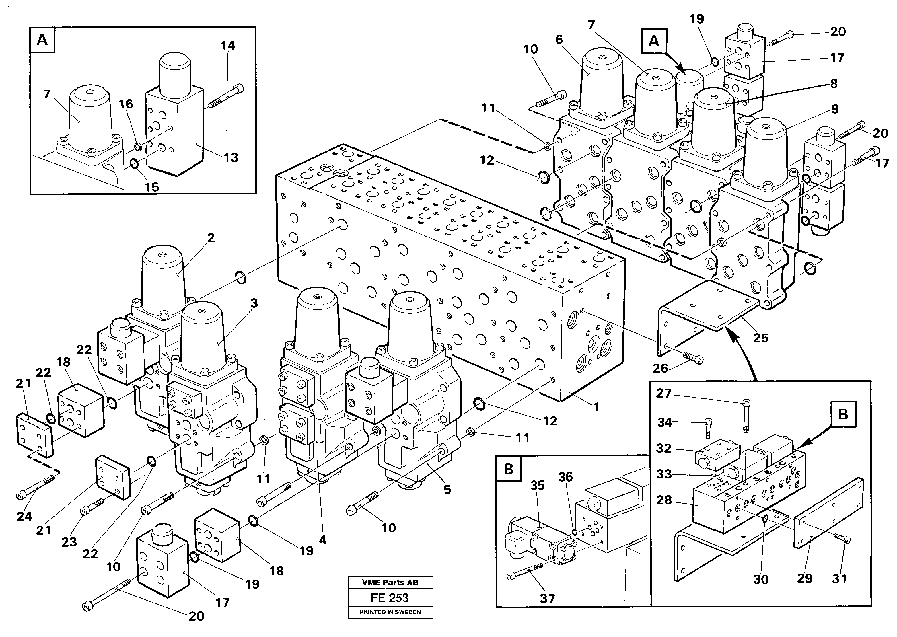 Main valve assembly — volvo parts diagram